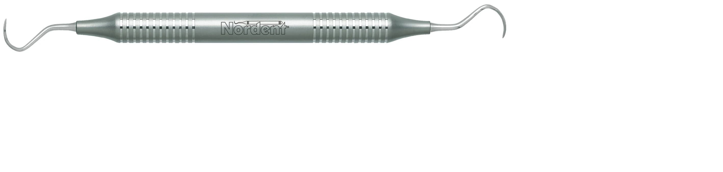 Nordent #129 Double-End Universal Anterior/Posterior Sickle Scaler, DuraLite® Round Handle, Stainless Steel, 1/Pkg, RESCN129 - Sickle Scaler – # 129, Nordent, Anterior/Posterior, Double End - DuraLite® Round Handle - Image 1