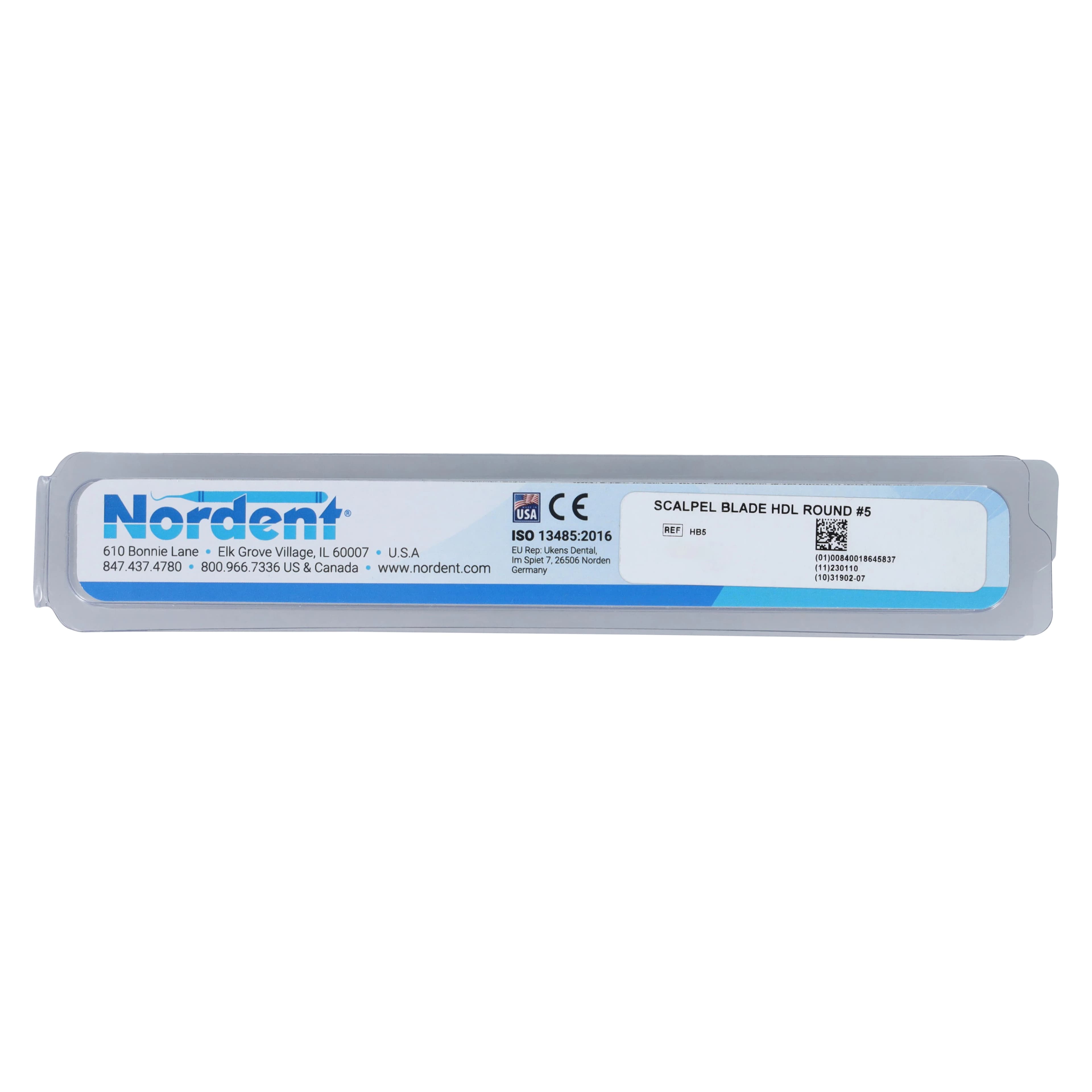 Nordent Scalpel Blade Handle, Round #5, Stainless Steel, 6" (155mm), HB5 thumbnail 4