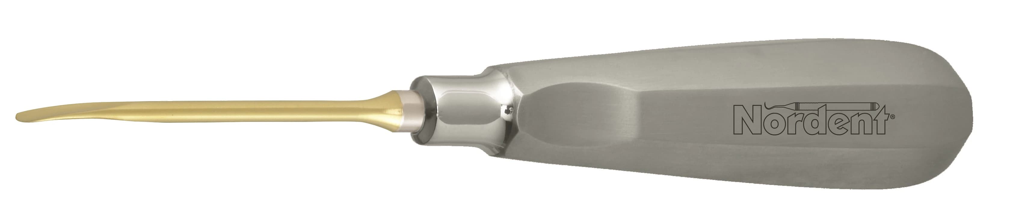 Nordent Luxating Elevator, #3CT, Curved, 3 mm, Titanium Nitride Coated, Stainless Steel Handle, 1/Pk, ELX3CT - Luxating Elevators, # 3CT, Curved, 3 mm, 1/Pk, ELX3CT - Image 1