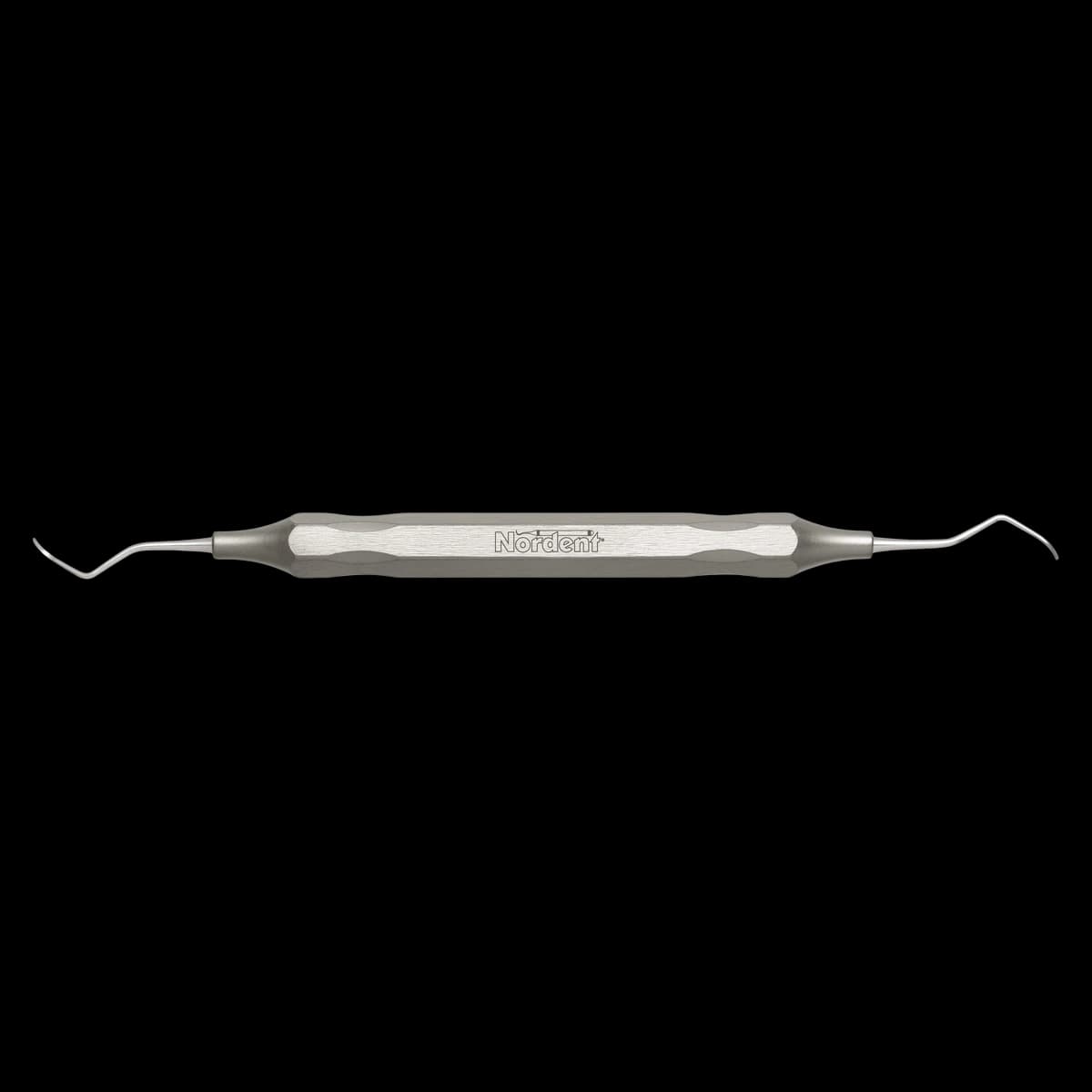 Nordent Barnhart Universal Curette #5-6, Double-End, DuraLite Hex Handle, Stainless Steel - Curette Barnhart #5-6 - Image 1