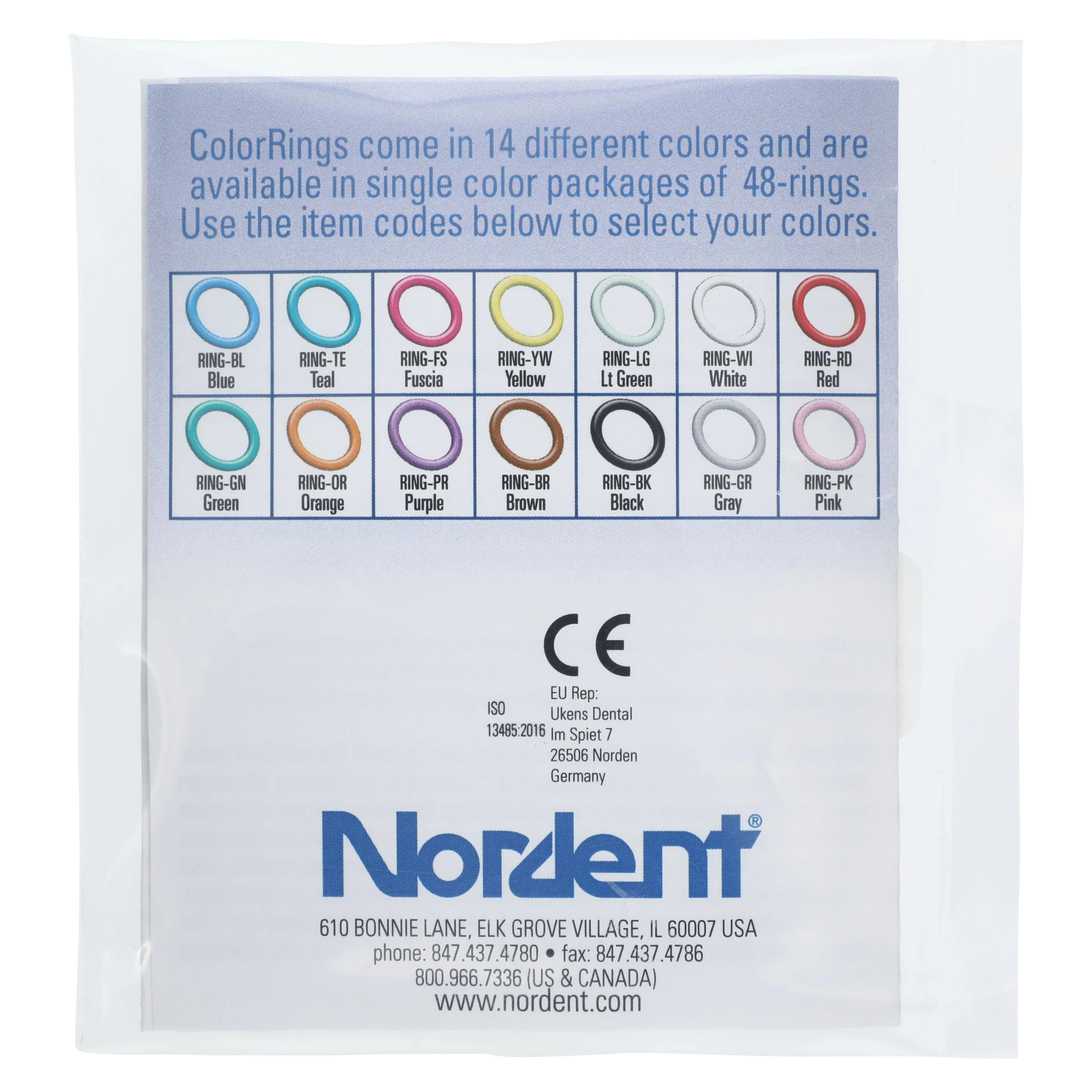 Nordent DuraLite ColorRings Teal, 48/Bag, RING-TE thumbnail 4