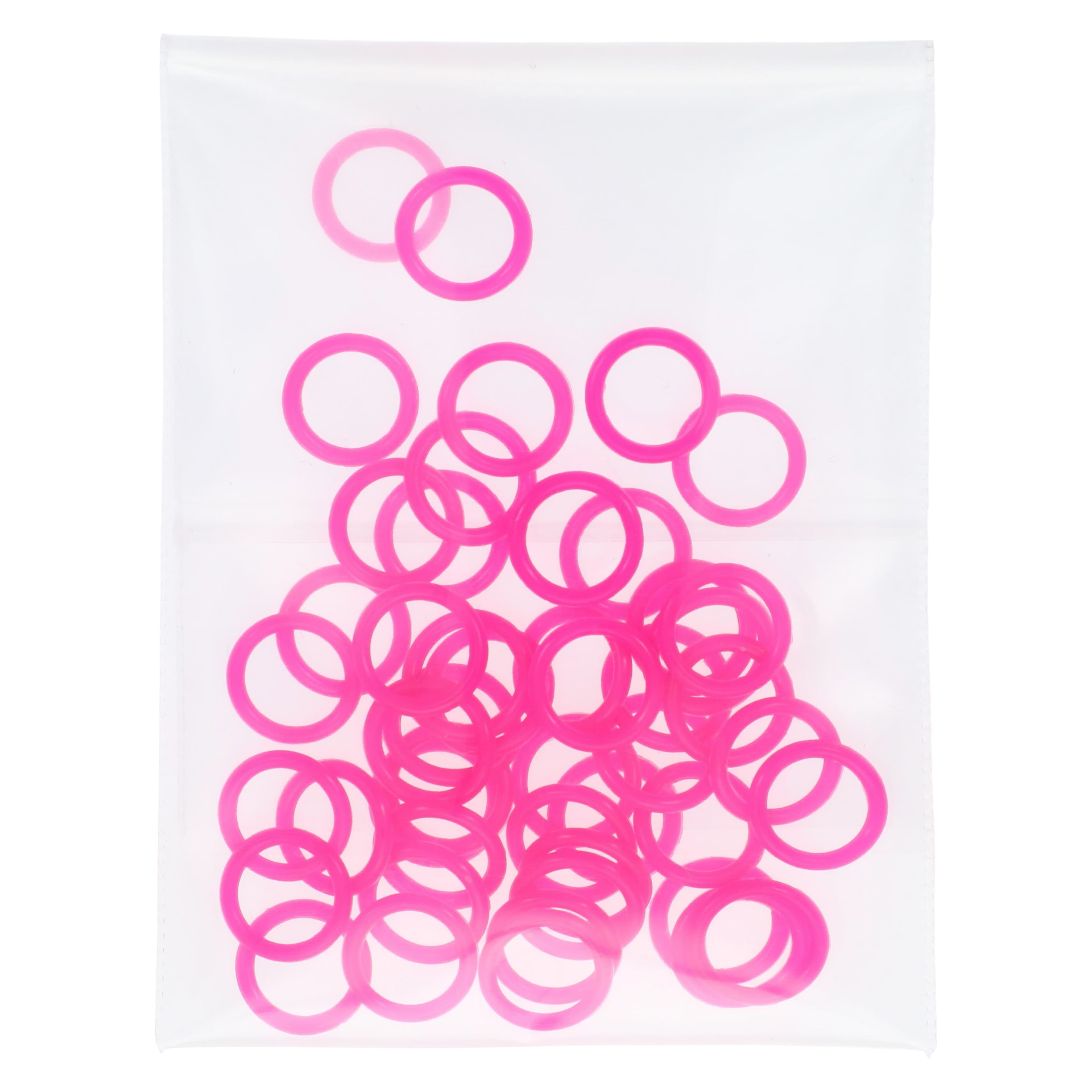 Nordent DuraLite ColorRings, Fuscia, 3/8 in, Silicone Coated, 48/Bag, RING-FS thumbnail 2