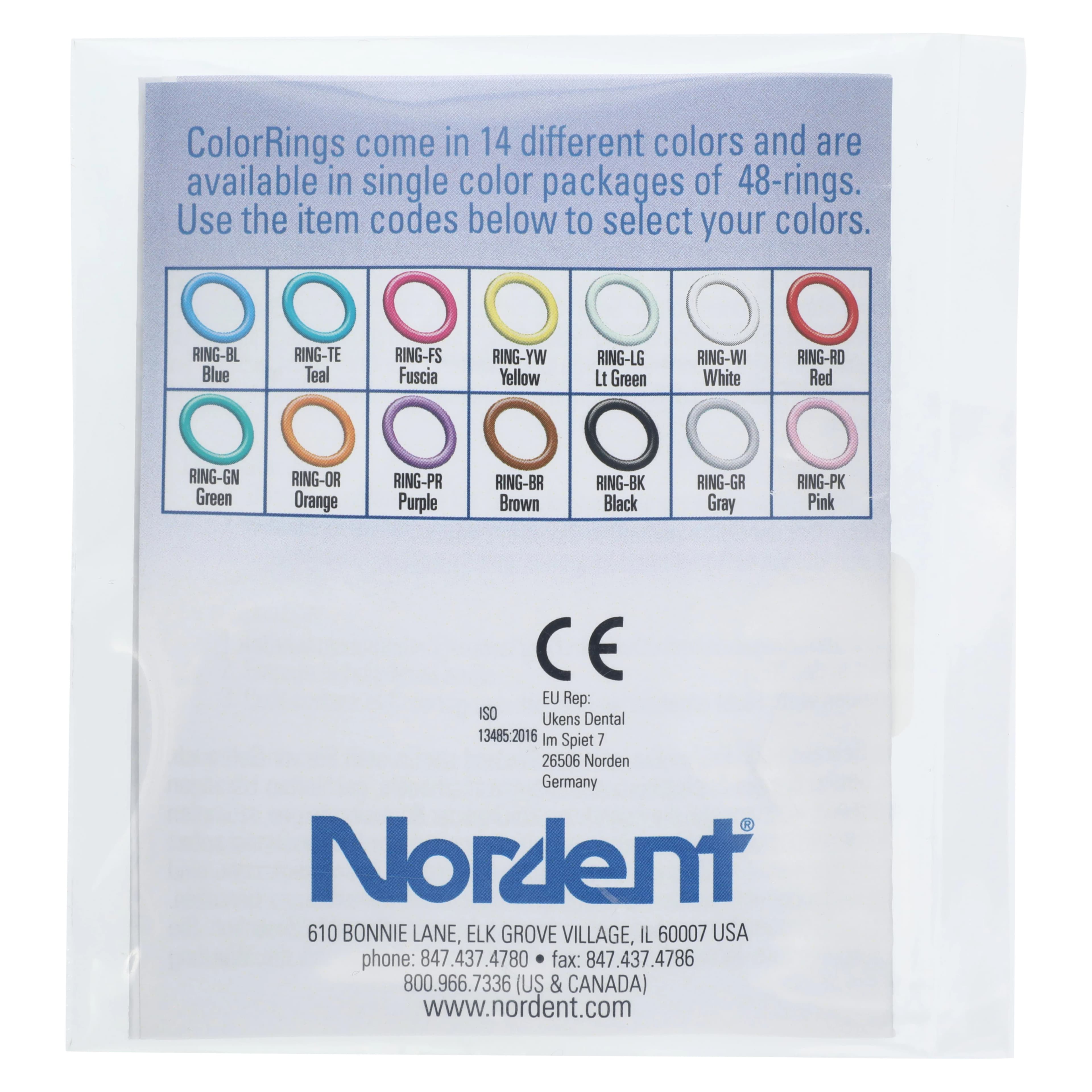Nordent DuraLite ColorRings, Fuscia, 3/8 in, Silicone Coated, 48/Bag, RING-FS thumbnail 4