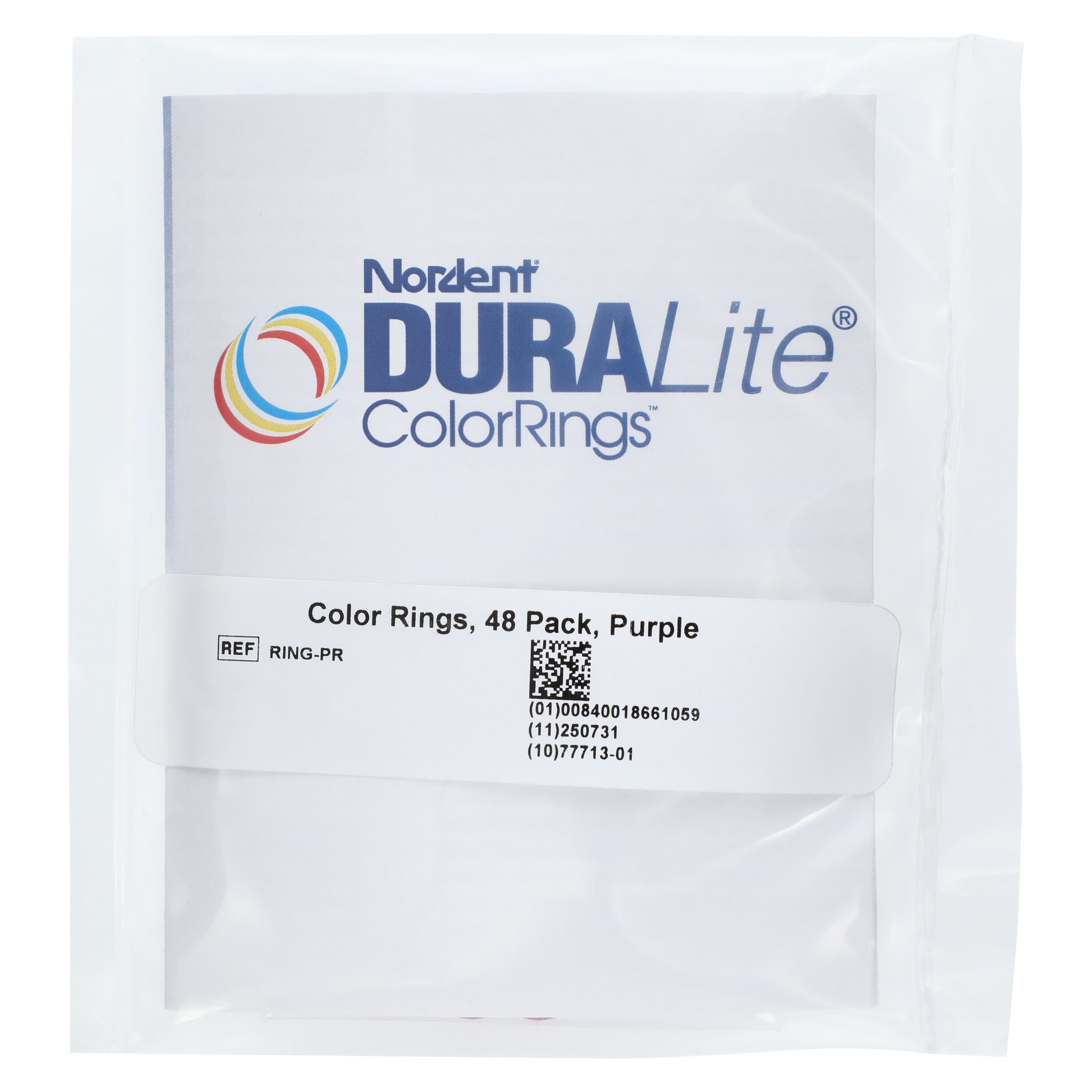 Nordent DuraLite ColorRings, Purple, 48/Bag, RING-PR thumbnail 3
