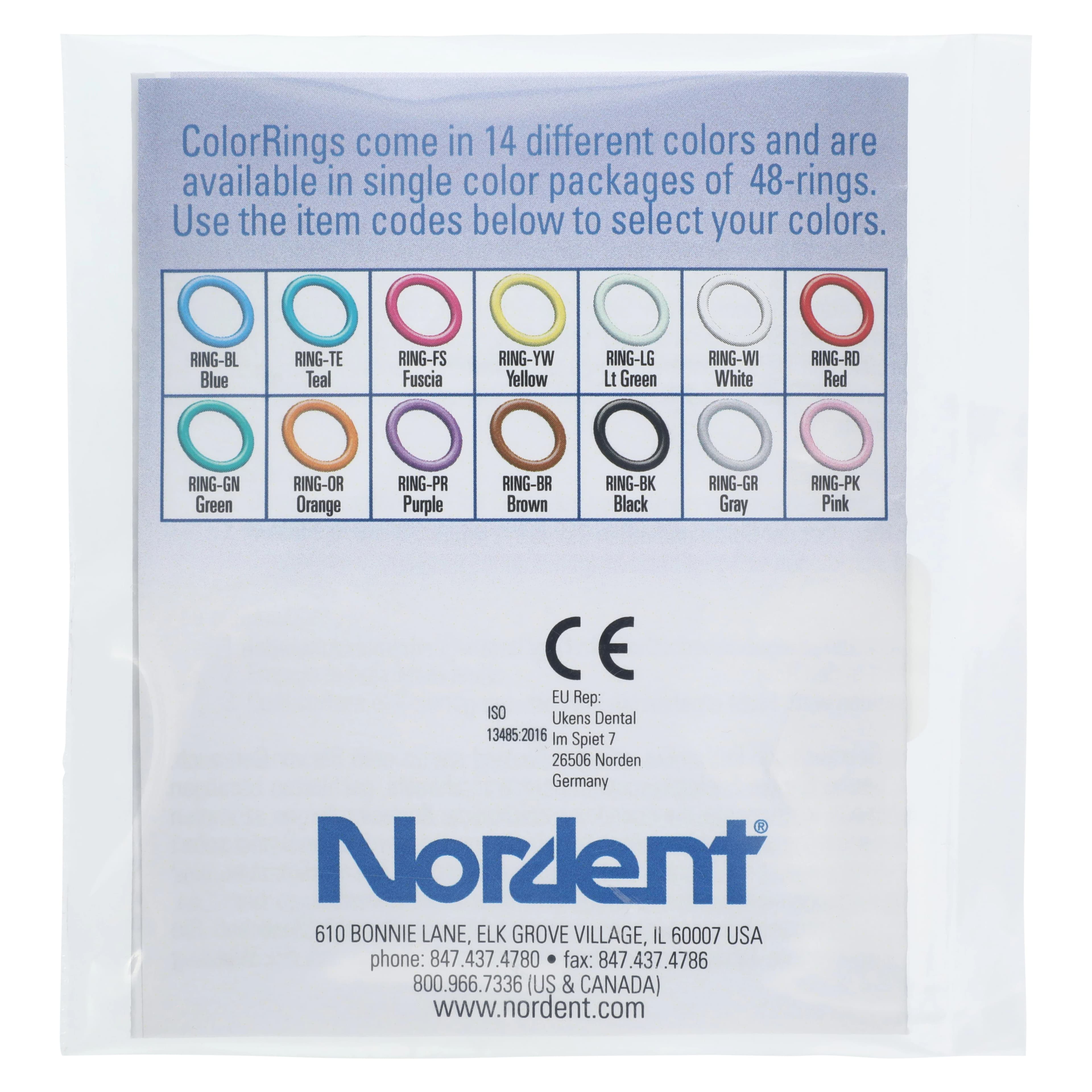 Nordent DuraLite ColorRings, Purple, 48/Bag, RING-PR thumbnail 4