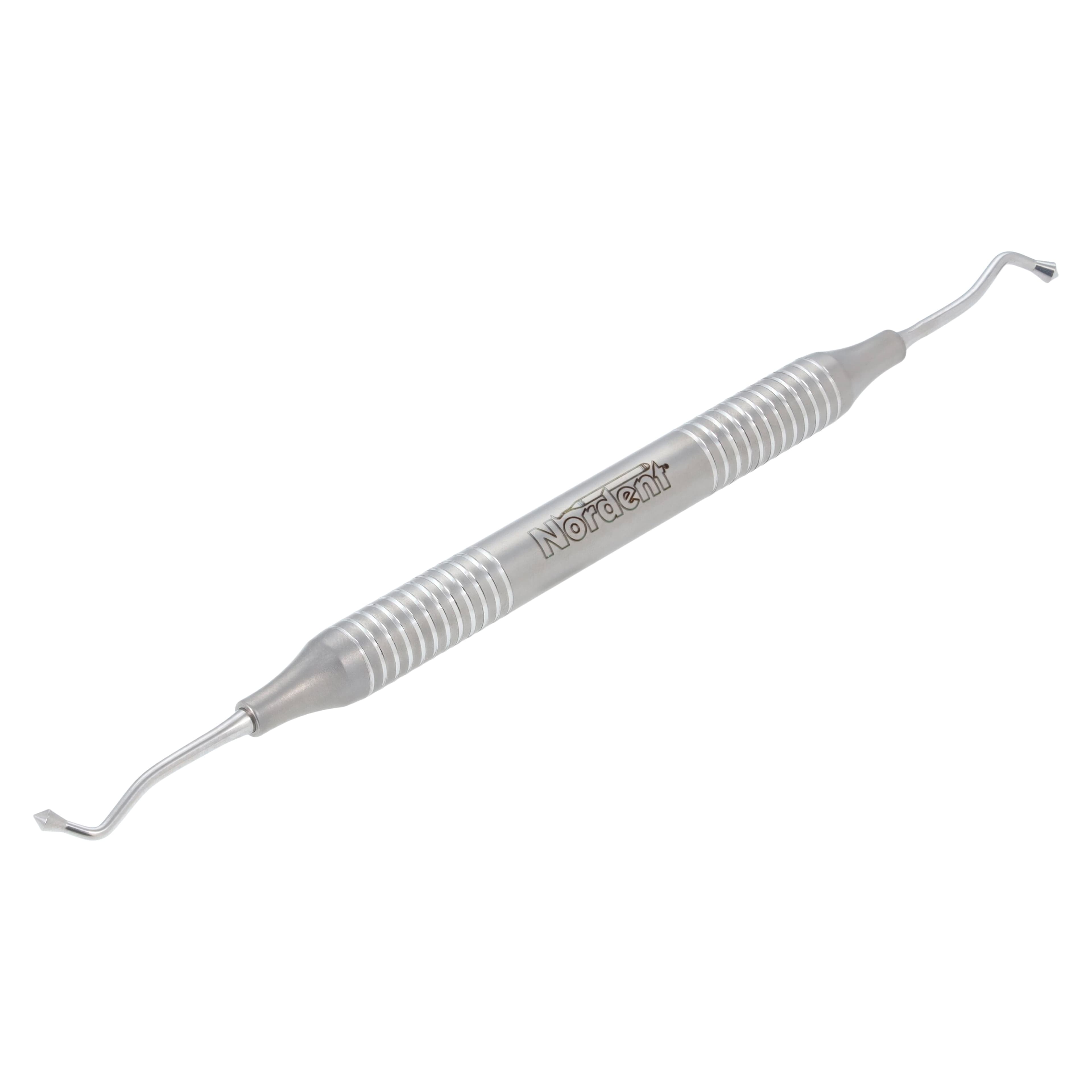 Nordent Burnisher DE Acorn #21BL Large Long, DuraLite Round Handle, Double-End, 2.8mm & 3.1mm Diameters, High Carbon Stainless Steel thumbnail 2
