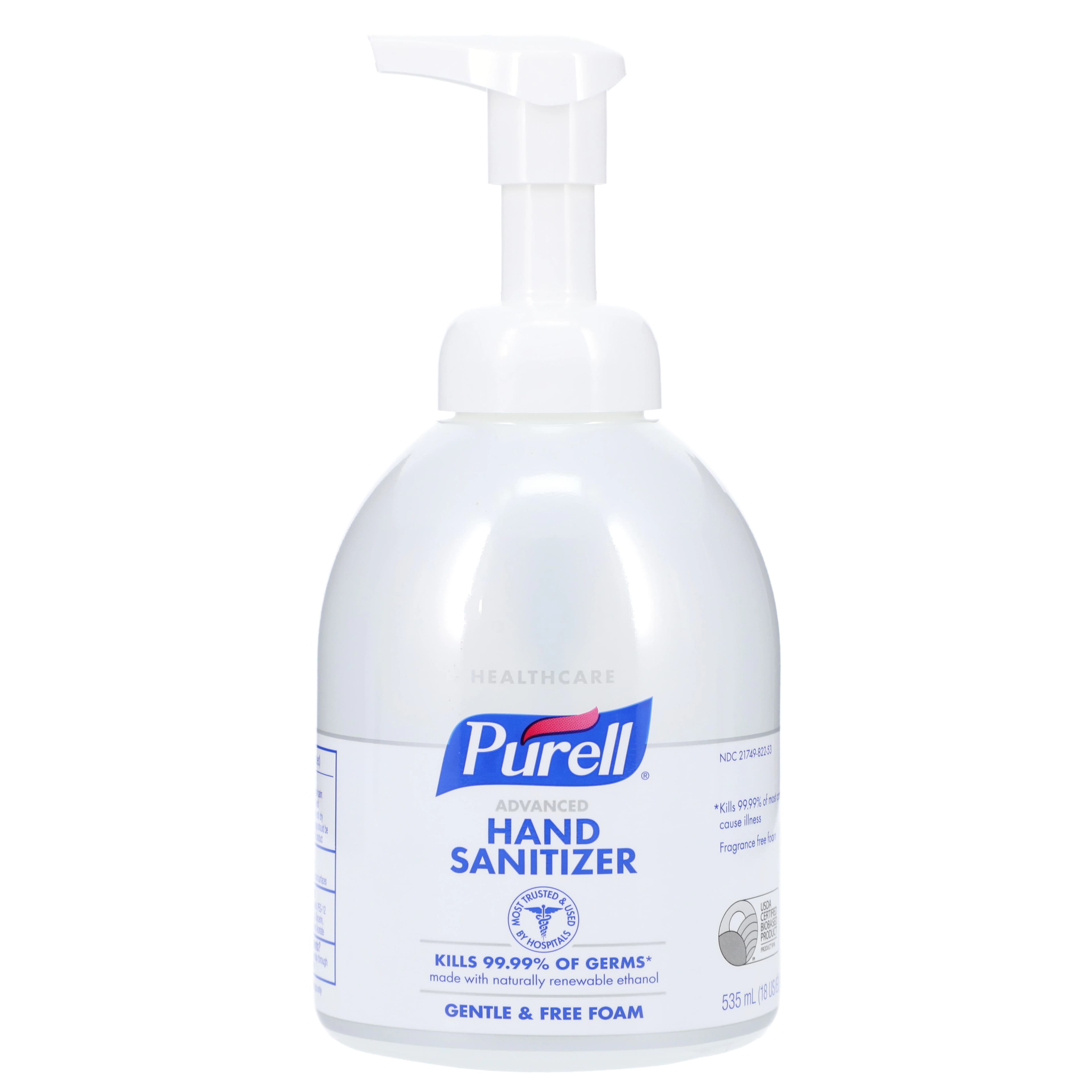 Purell Foam Sanitizer, Green Certified, 70% Ethyl Alcohol, 18 oz, Case of 4 - Purell Foam Sanitizer Green Certified 18oz 70% Ethyl Alcohol Case/4 - Image 1