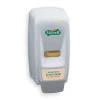 Micrell Antibacterial Soap Dispenser, White Plastic, for 800 mL Refill, 12/Case - Micrell Antibact Dispenser - Image 1