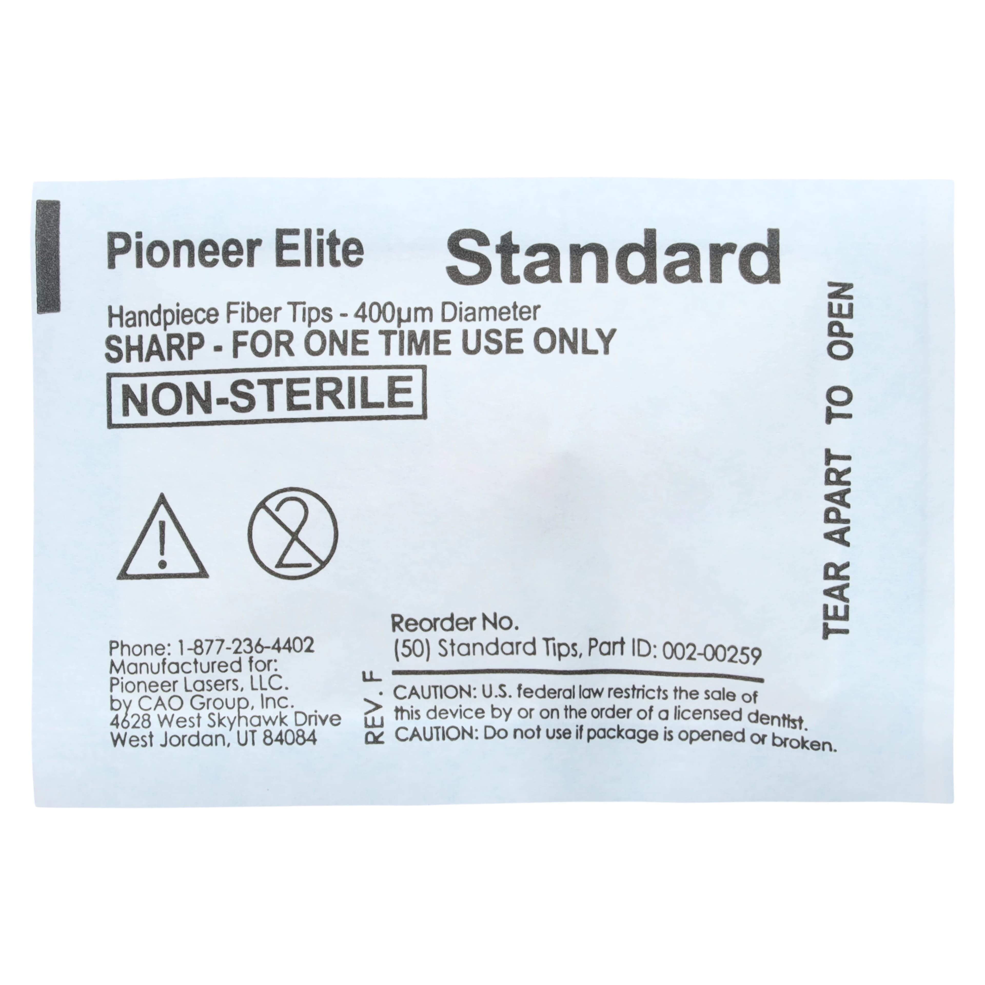 Pioneer Elite Diode Laser 400 Micron Standard Tips, 6.0mm, 50/Pack, 002-00259 thumbnail 3