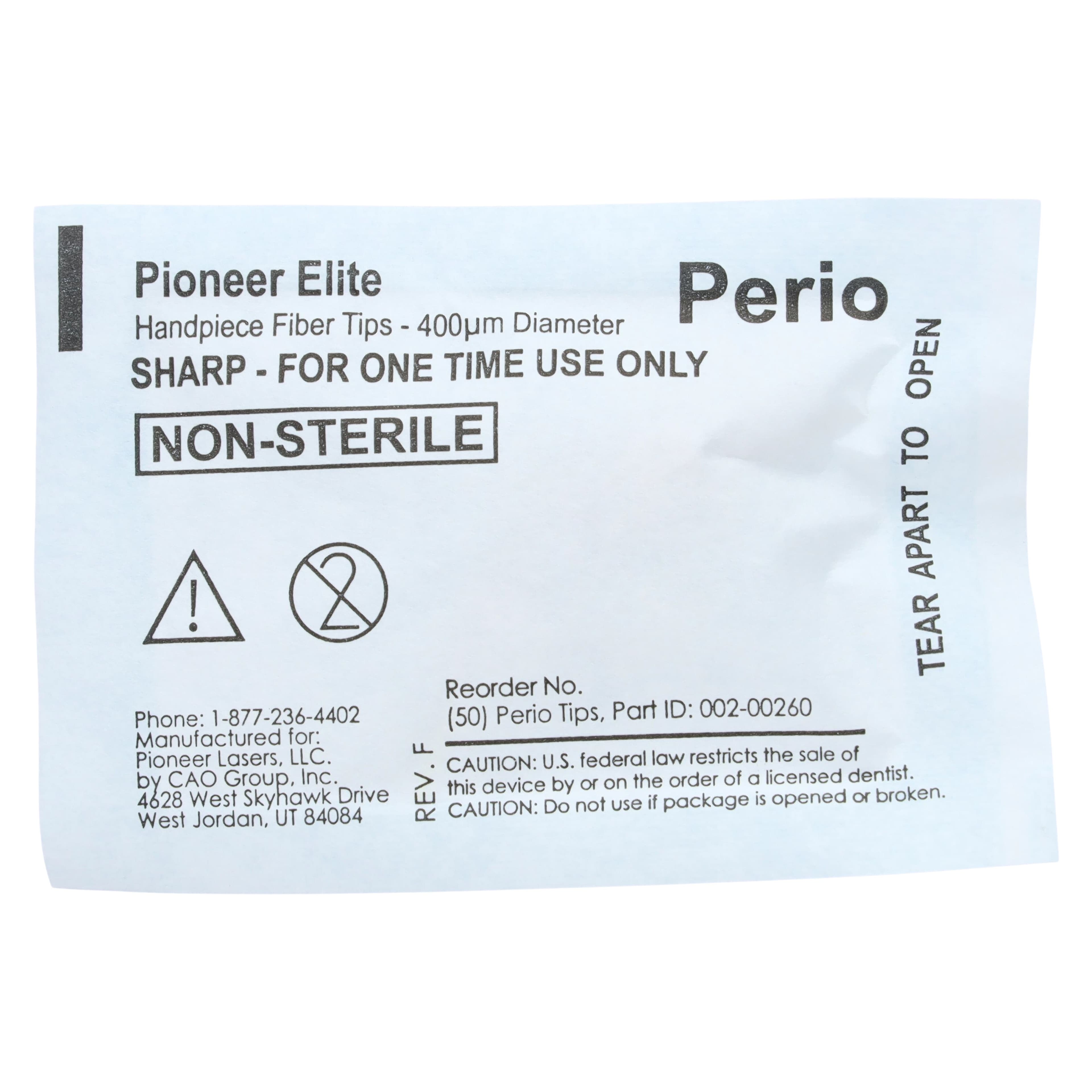 Pioneer Elite Diode Laser 400µm Perio Handpiece Tips, 9.0mm, 50/Pack, 002-00260 thumbnail 3