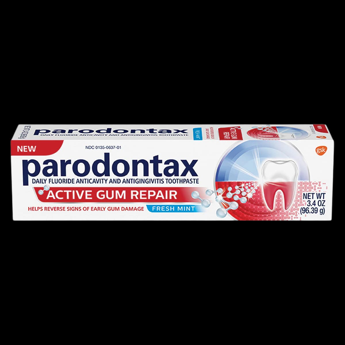 Parodontax Active Repair Paste, Fresh Mint, 3.4 oz Tube thumbnail 2