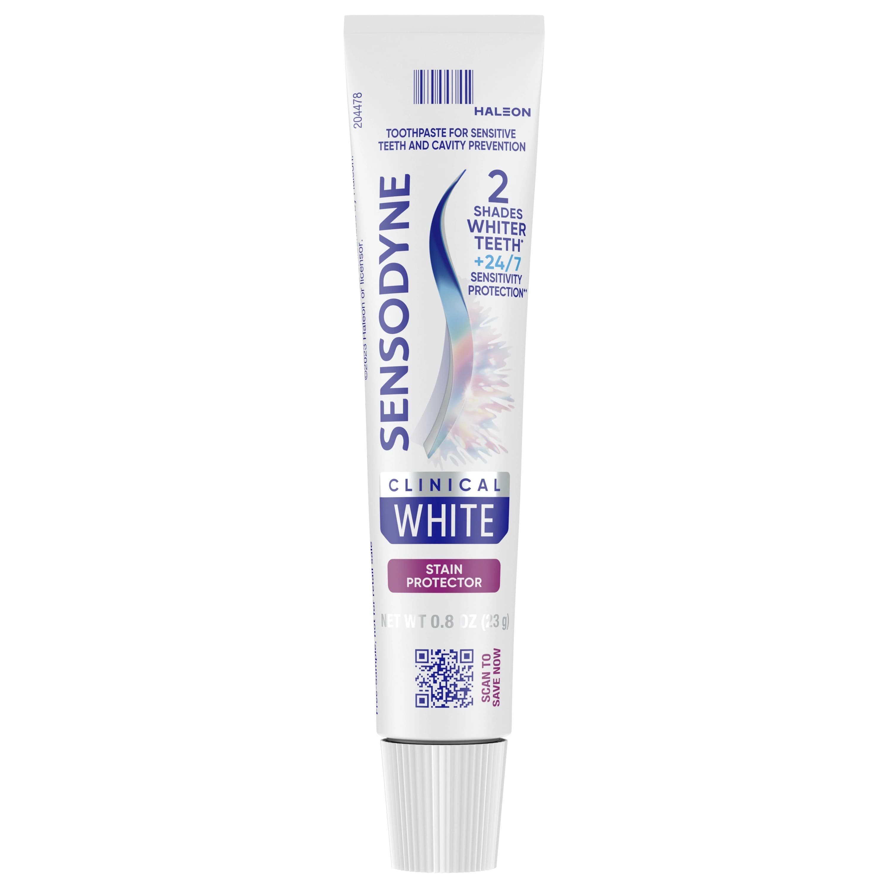 Sensodyne Clinical White Stain Protector Toothpaste, 0.8 oz, Mint, Case of 50 - Sensodyne Clinical White Stain Protector .8oz Toothpaste Case of 50 - Image 1