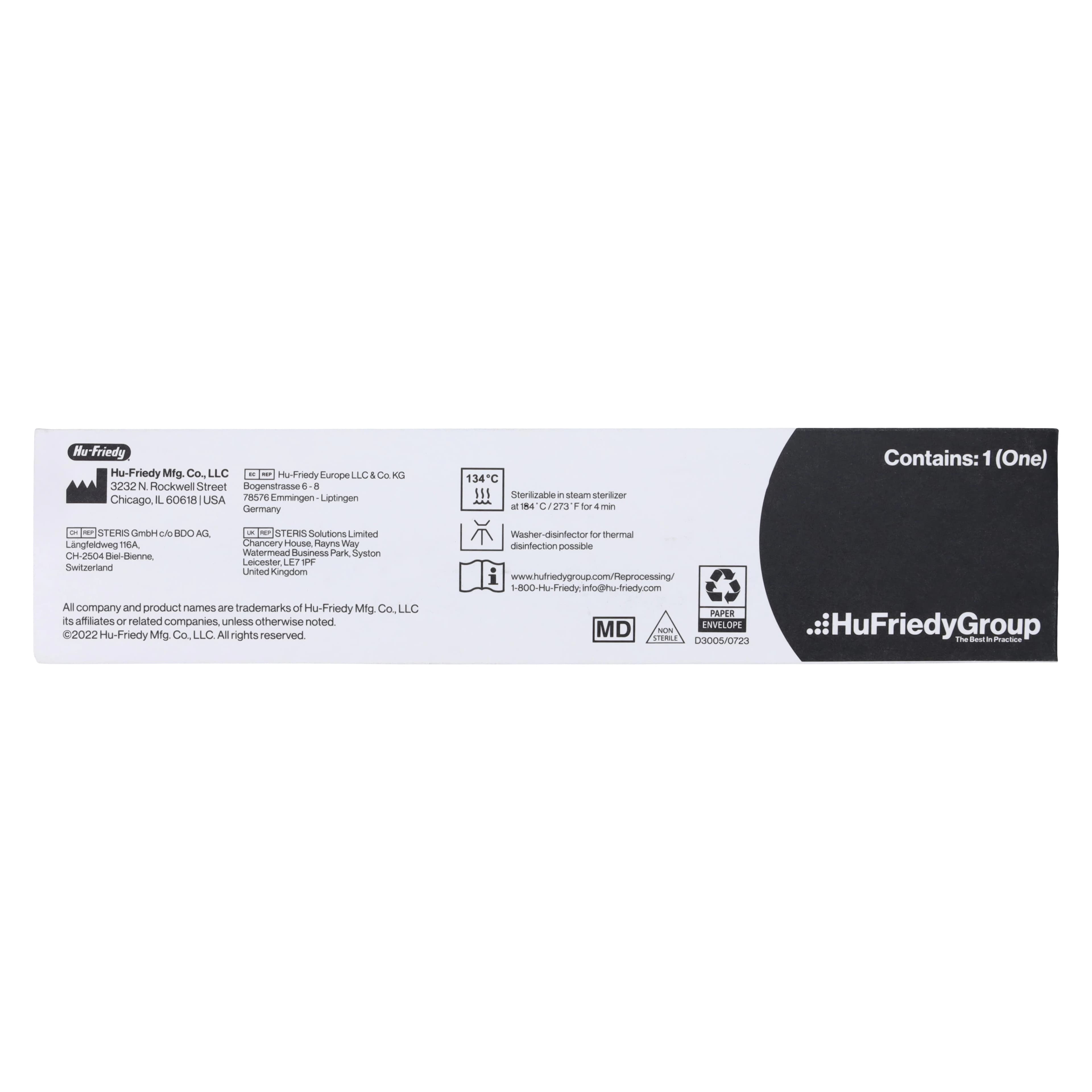 Hu-Friedy Scalpel Handle No. 3, Bard-Parker Style with Metric Ruler, Stainless Steel, 1 Each, 10-130-03 - Scalpel Handles, No. 3, Bard Parker Style w/Metric Ruler, 1/Pk, 10-130-03 - Image 1