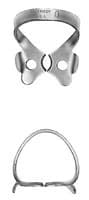 Hu-Friedy Rubber Dam Clamp #0, Satin Steel, Winged, Longer Premolars, 1/Pk, RDCM0 - Rubber Dam Clamp, # 0, Longer Premolars, Satin Steel, RDCM0 - Image 1