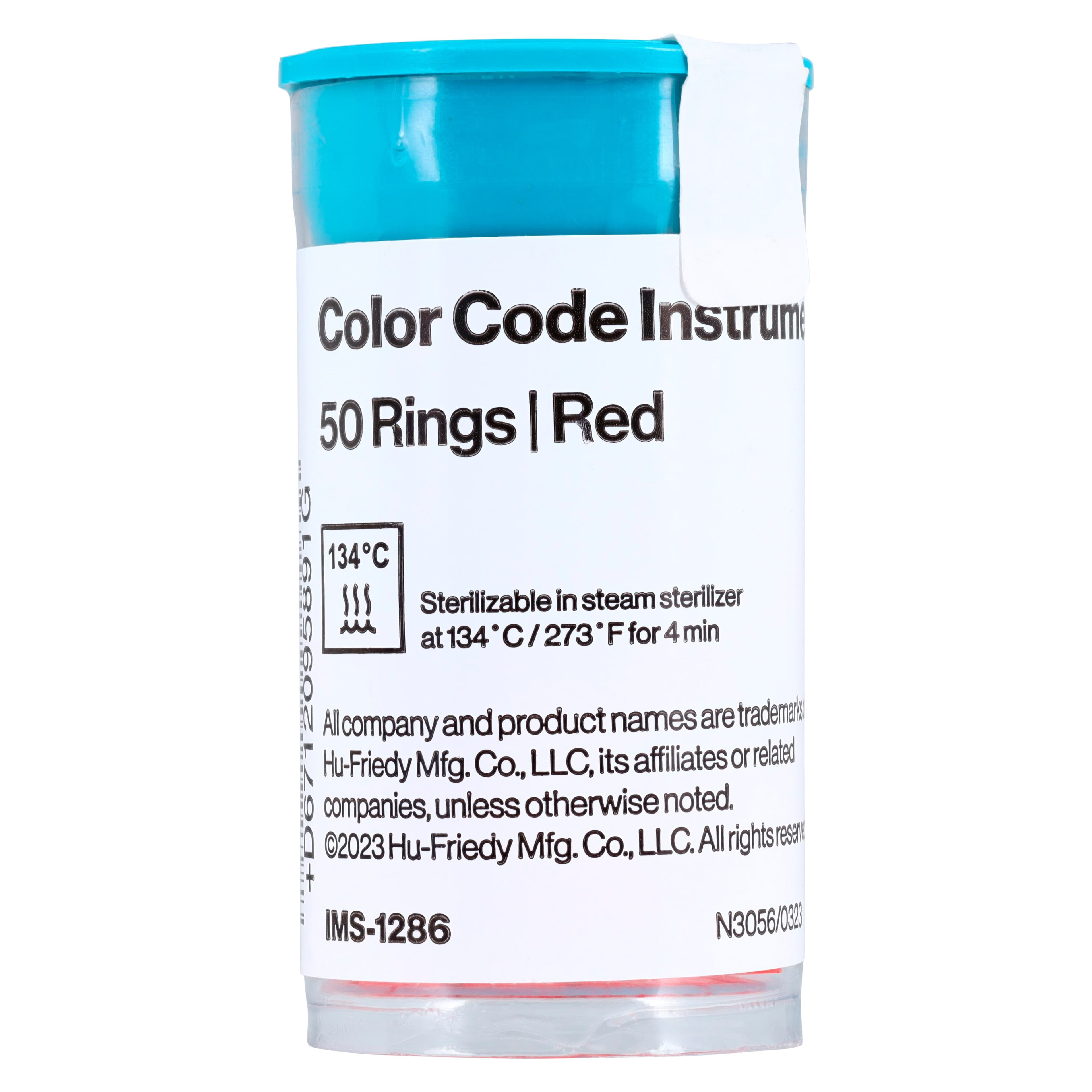Hu-Friedy IMS Color Code Instrument Rings, Regular, Red, 50/Pkg, IMS-1286 thumbnail 2