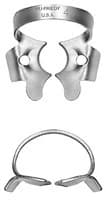Hu-Friedy Satin Steel Rubber Dam Clamp #W4, Wingless, Small Upper Molars, 1 Each - Rubber Dam Clamp Satin Finish W4 - Image 1