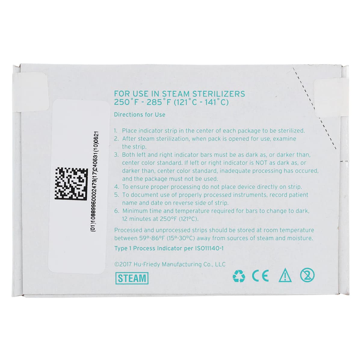 Hu-Friedy IMS Steam Sterilization Indicator Strips, Type 1, 250/Box, IMS-1240 thumbnail 4