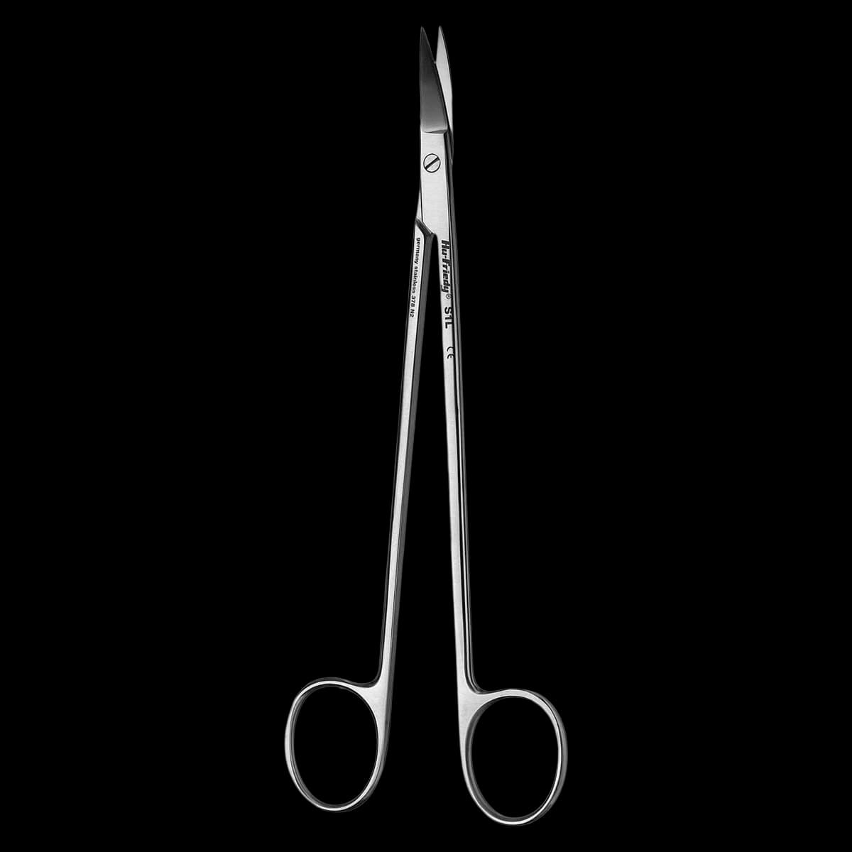 Hu-Friedy #1L Kelly Curved Surgical Scissors, 7", 1 Serrated Blade, Stainless Steel, Each - Scissors - 1L Kelly Curved 7" - Image 1