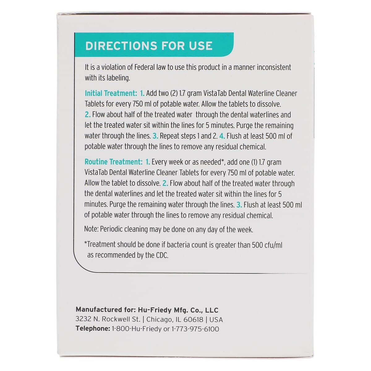 VistaTab Dental Waterline Cleaner Tablets, 1.7 g, 15/Box, IMS-1451 thumbnail 4