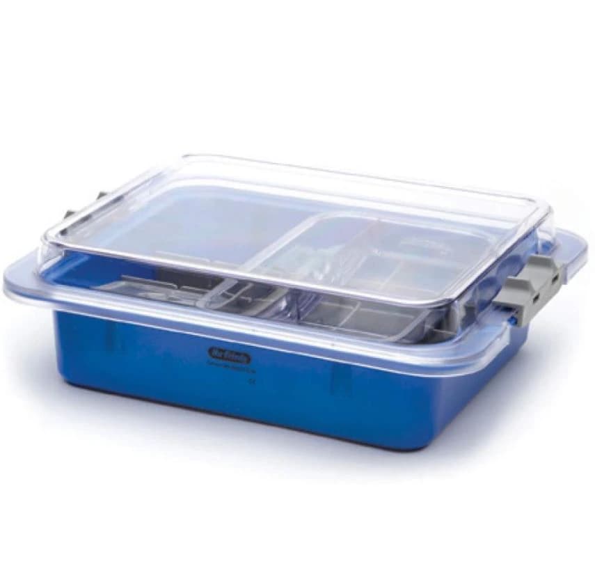 Hu-Friedy Signature Series® Complete Tub Kit, 11-3/16" W x 4" H x 12-3/4" L, Blue, IMS-1408 - Signature Series® Complete Tubs, 11-3/16" x 4" x 12-3/4" - Blue - Image 1