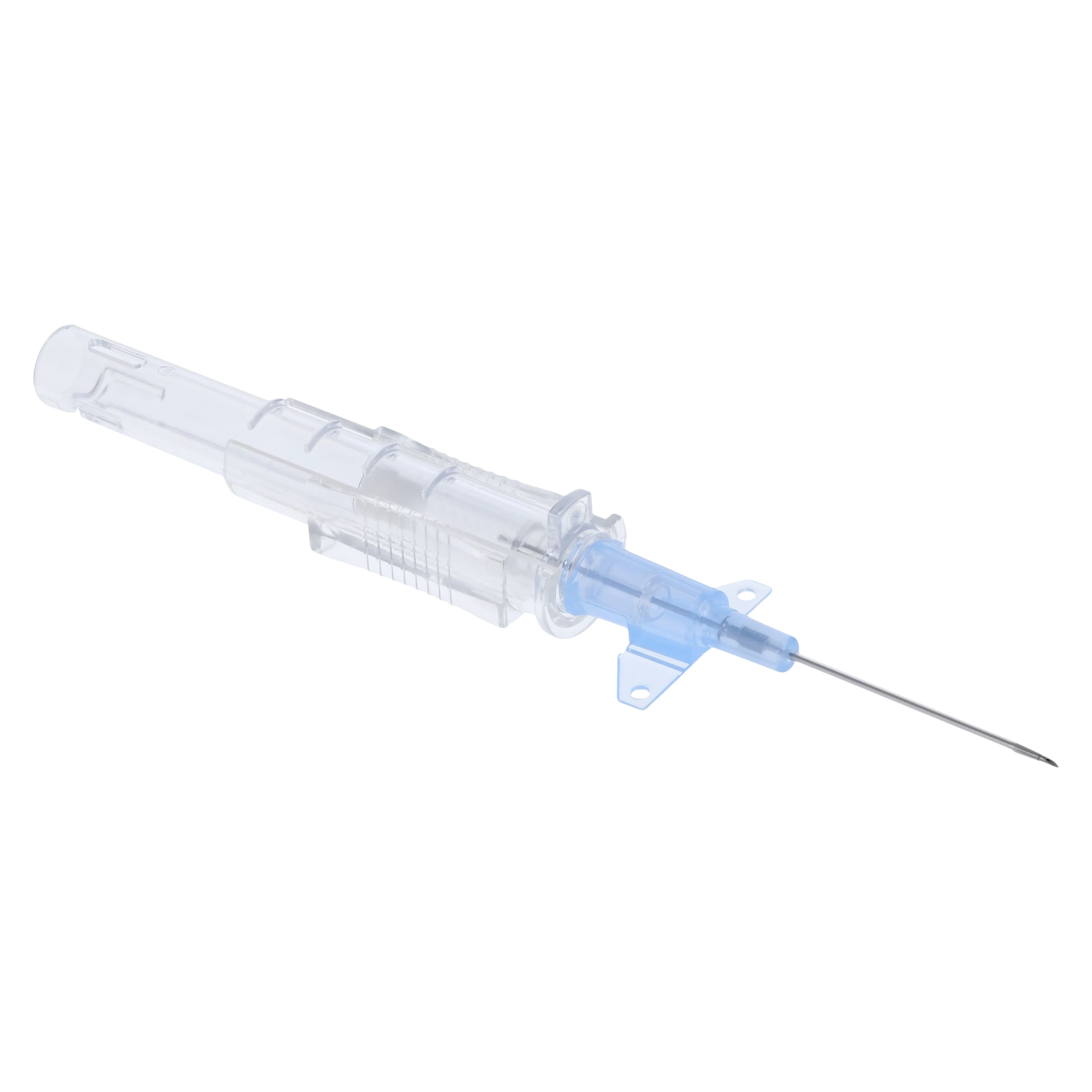 Jelco Protectiv Plus IV Catheter with Wings, 22 Gauge, 1 Inch, Safety Straight, Blue, Sterile, 50/Box thumbnail 3