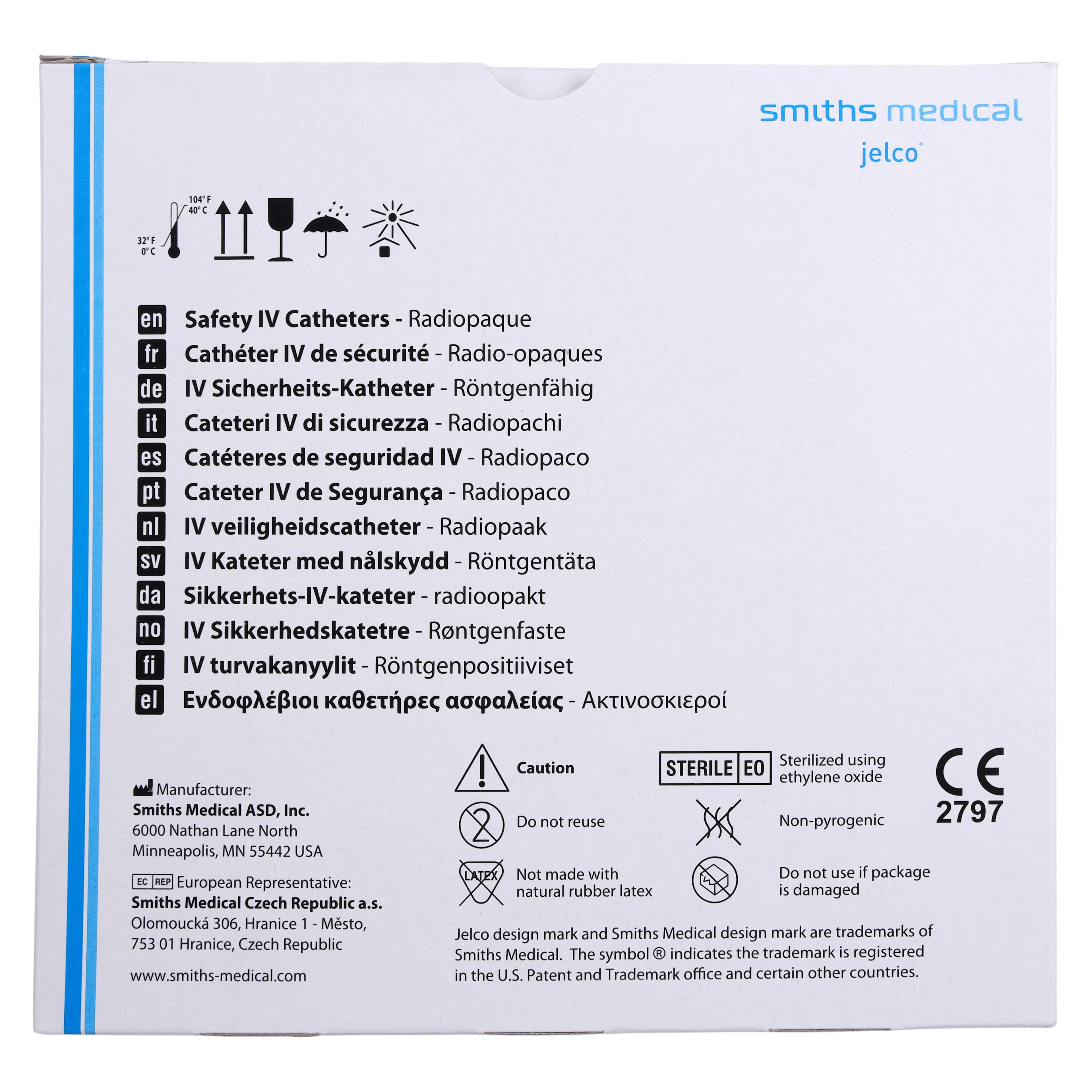 Jelco Protectiv Plus IV Catheter with Wings, 22 Gauge, 1 Inch, Safety Straight, Blue, Sterile, 50/Box thumbnail 9