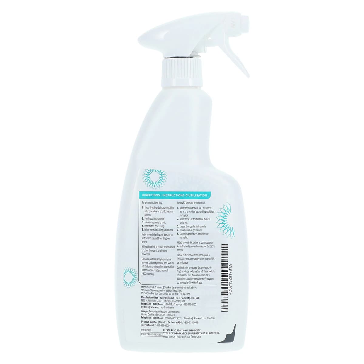 Hu-Friedy Enzymax Spray Gel Ready-to-Use Instrument Pre-Cleaner, 24 oz (709 mL) Spray Bottle, IMS-1229 thumbnail 2
