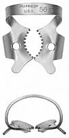 Hu-Friedy Satin Steel Rubber Dam Clamp, #56S, Winged, Molars, 1/Pk, RDCM56S - Rubber Dam Clamp, # 56S, Molars, Satin Steel, RDCM56S - Image 1