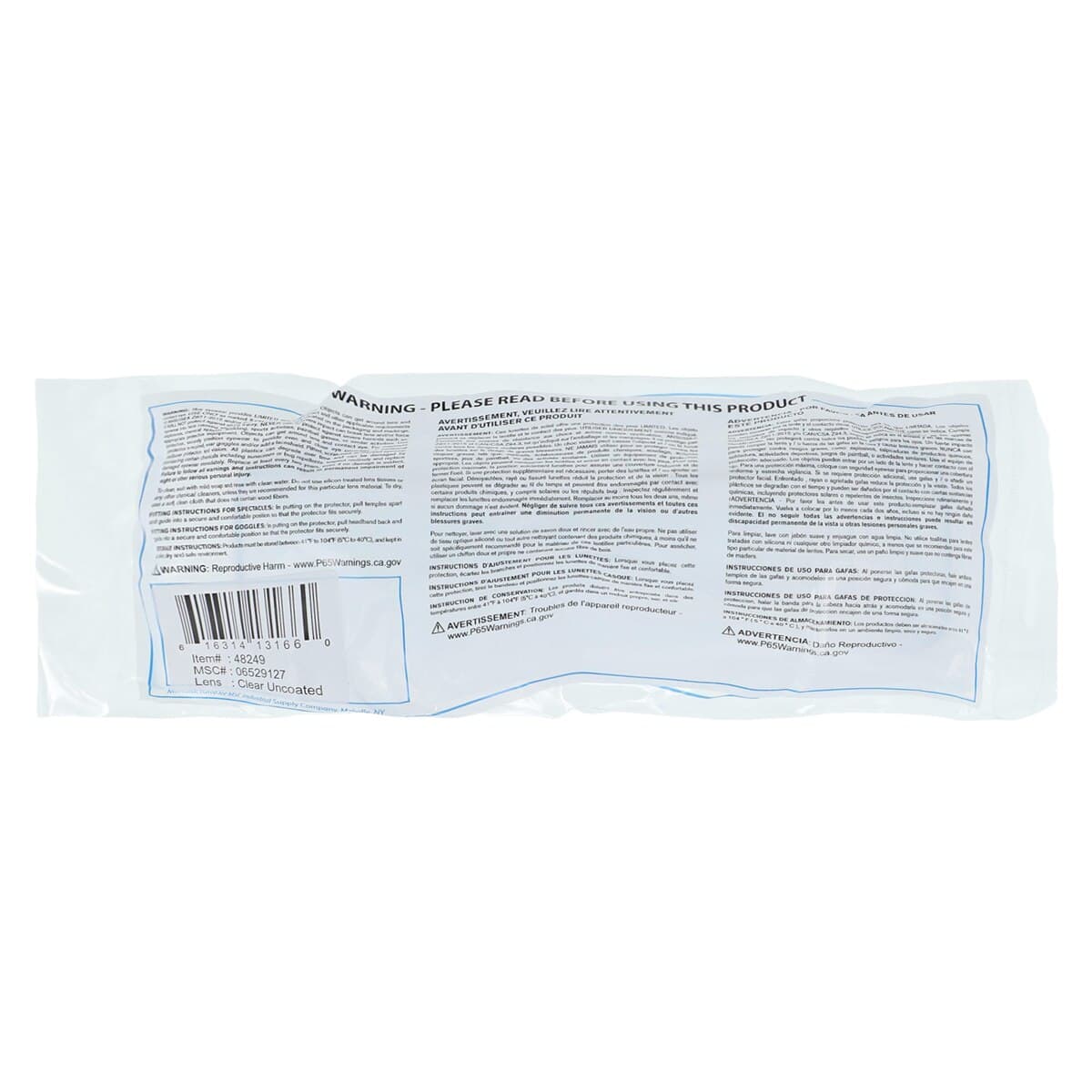 Cardinal Safety Eyewear with Side Shields, Clear Lens, 50/Case thumbnail 2