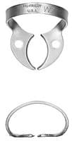 Hu-Friedy Satin Steel Rubber Dam Clamp, #W7, Wingless, Lower Molars, 1/Pk, RDCMW7 - Rubber Dam Clamp, # W7, Lower Molars, Satin Steel - Image 1
