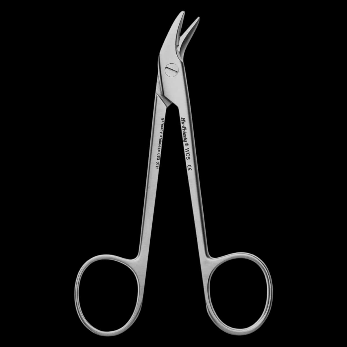 Hu-Friedy Angled Wire Cutting Scissors, Stainless Steel, Blunt Tip, WCS - Orthodontic Wire Cutting Scissors - Orthodontic Wire Cutting Scissors - Image 1