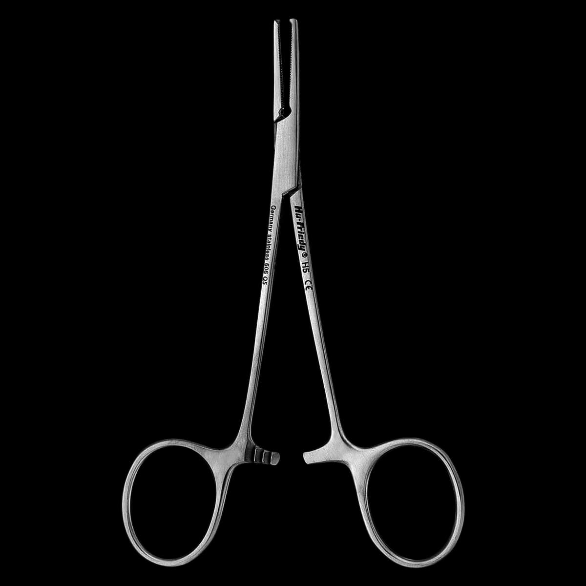 Hu-Friedy Hemostat #5, 1x2 Teeth, Straight, 5" - Hemostat #5 (1x2) Straight - Image 1
