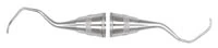 Hu-Friedy Langer Curette 17/18, Double End, #6 Satin Steel Handle, SL17/186 - Universal Curettes - Langer - 17/18 - #6 Satin Steel&reg; - Image 1