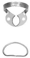 Hu-Friedy #W3 Satin Steel Wingless Rubber Dam Clamp, Small Lower Molars, 1 Each, RDCMW3 - #W3 Satin Steel Wingless Rubber Dam Clamp - Image 1