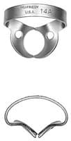 Hu-Friedy Satin Steel Rubber Dam Clamp, Wingless, #W14A, for Partially Erupted/Irregularly Shaped Molars, 1 Each, RDCMW14A - Rubber Dam Clamp, # W14A, RDCMW14A - Image 1