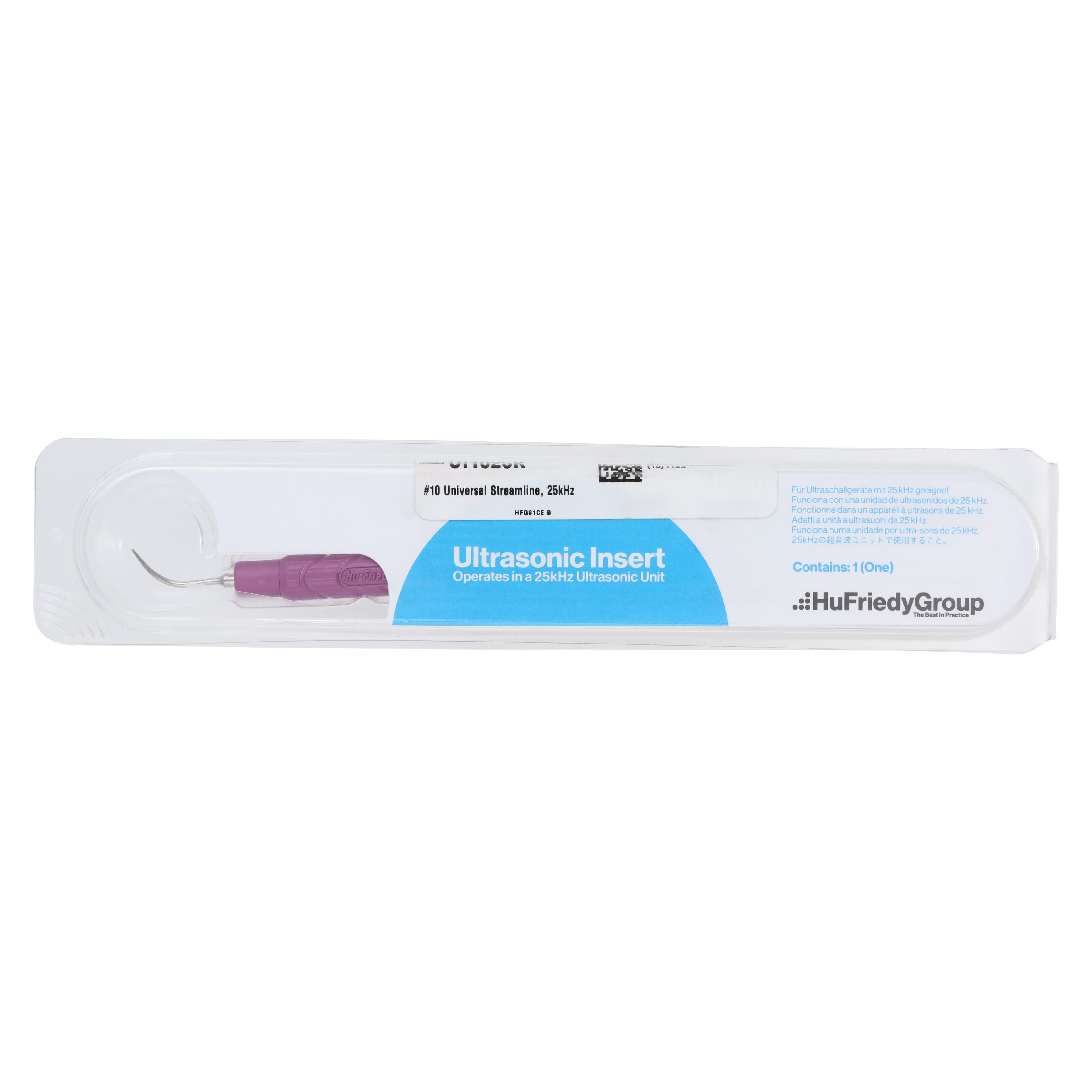 Hu-Friedy Streamline Ultrasonic Insert, #10 Universal, 25 kHz, Lavender Resin Handle, 1/Pk, UI1025K thumbnail 2
