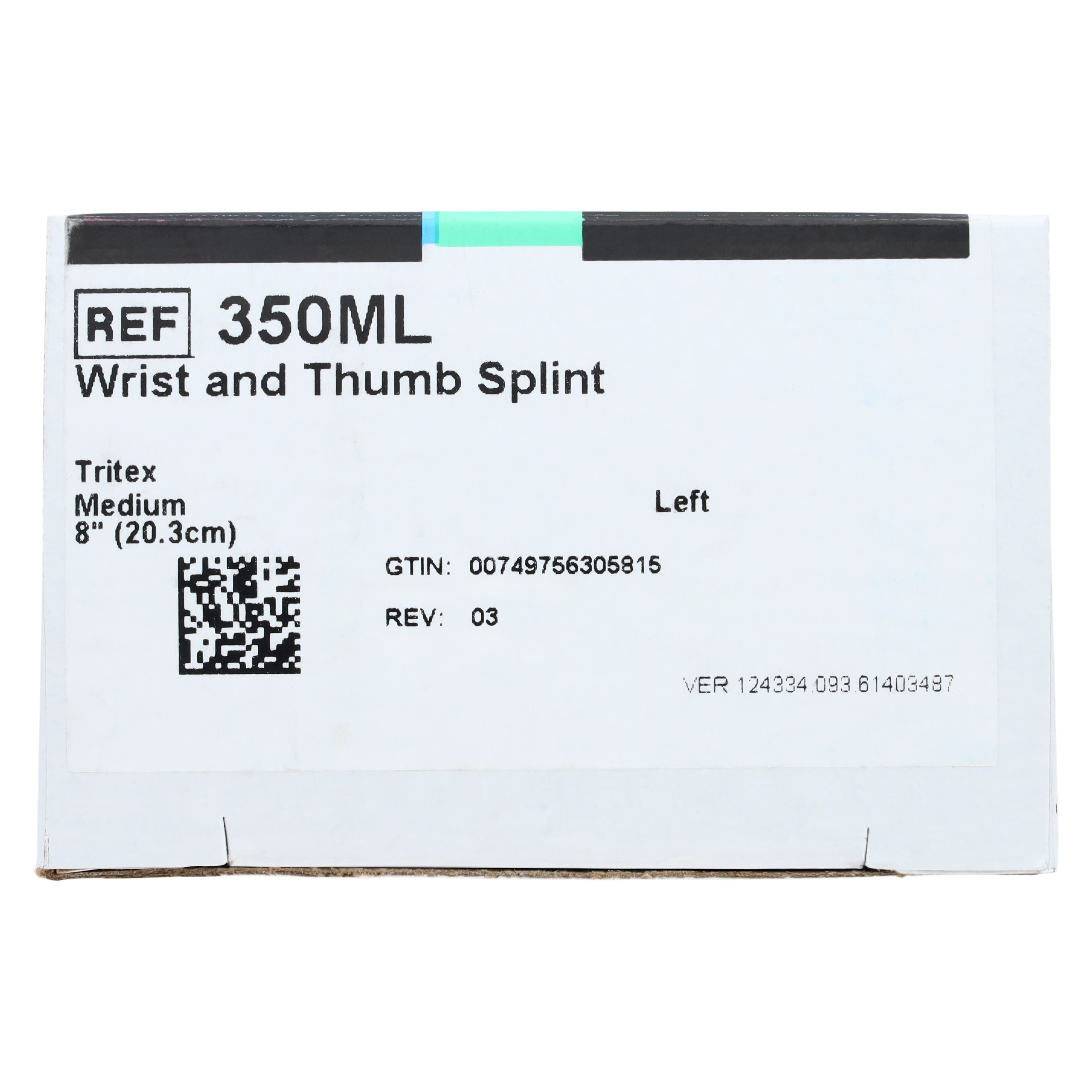 DeRoyal Premium Support Splint Wrist/Thumb, Left, Medium, 8" thumbnail 7