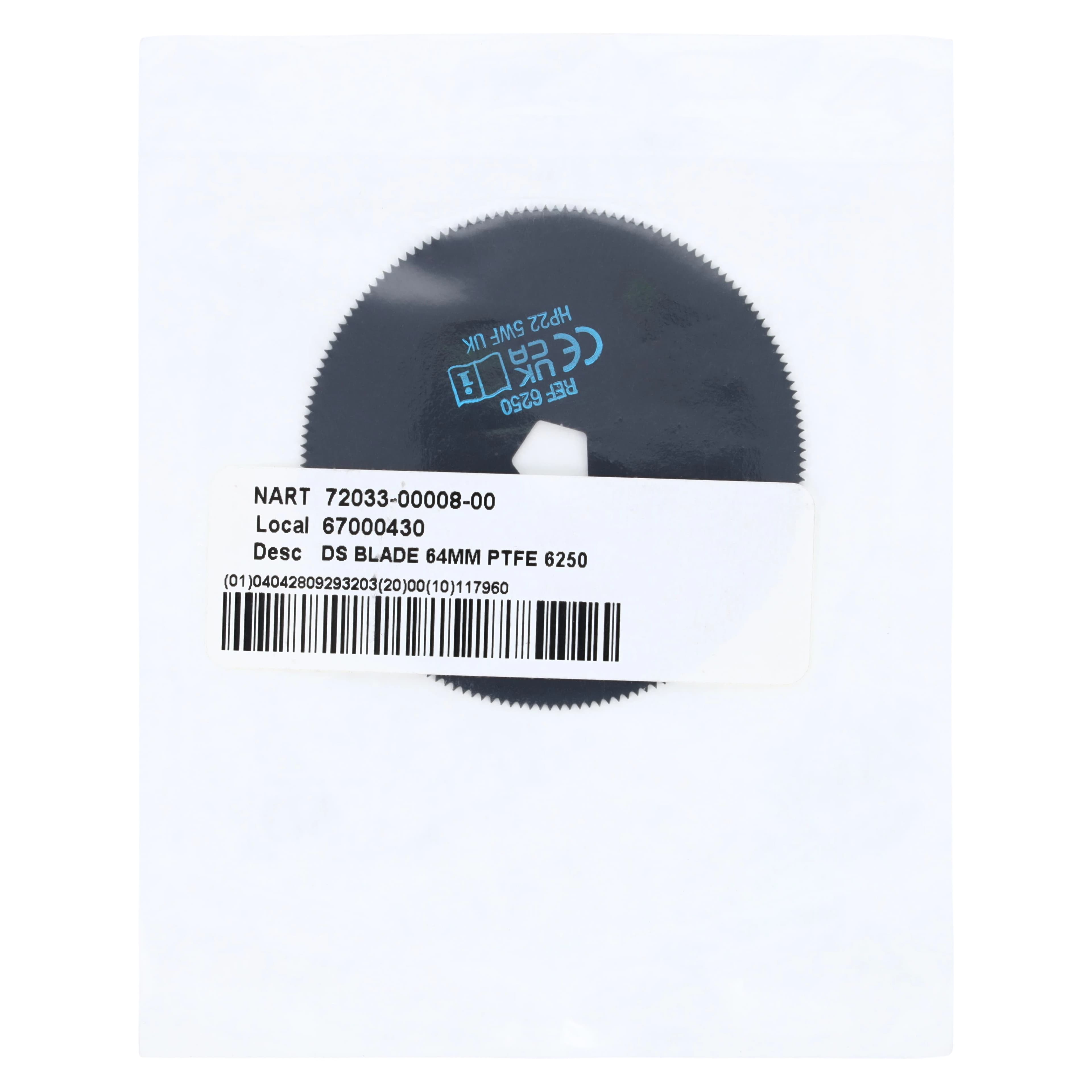 Desoutter Medical Clean Cast Cast Saw Blade, 2.5" Teflon Coated, Each - Cast Saw Blade 2.5" Teflon - Image 1
