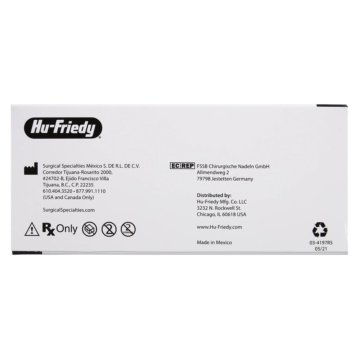 Hu-Friedy Perma Sharp Chromic Gut Suture, 5-0, 27", C-6 Reverse Cutting 3/8 Circle Needle, 12/Box, PSN634C thumbnail 4