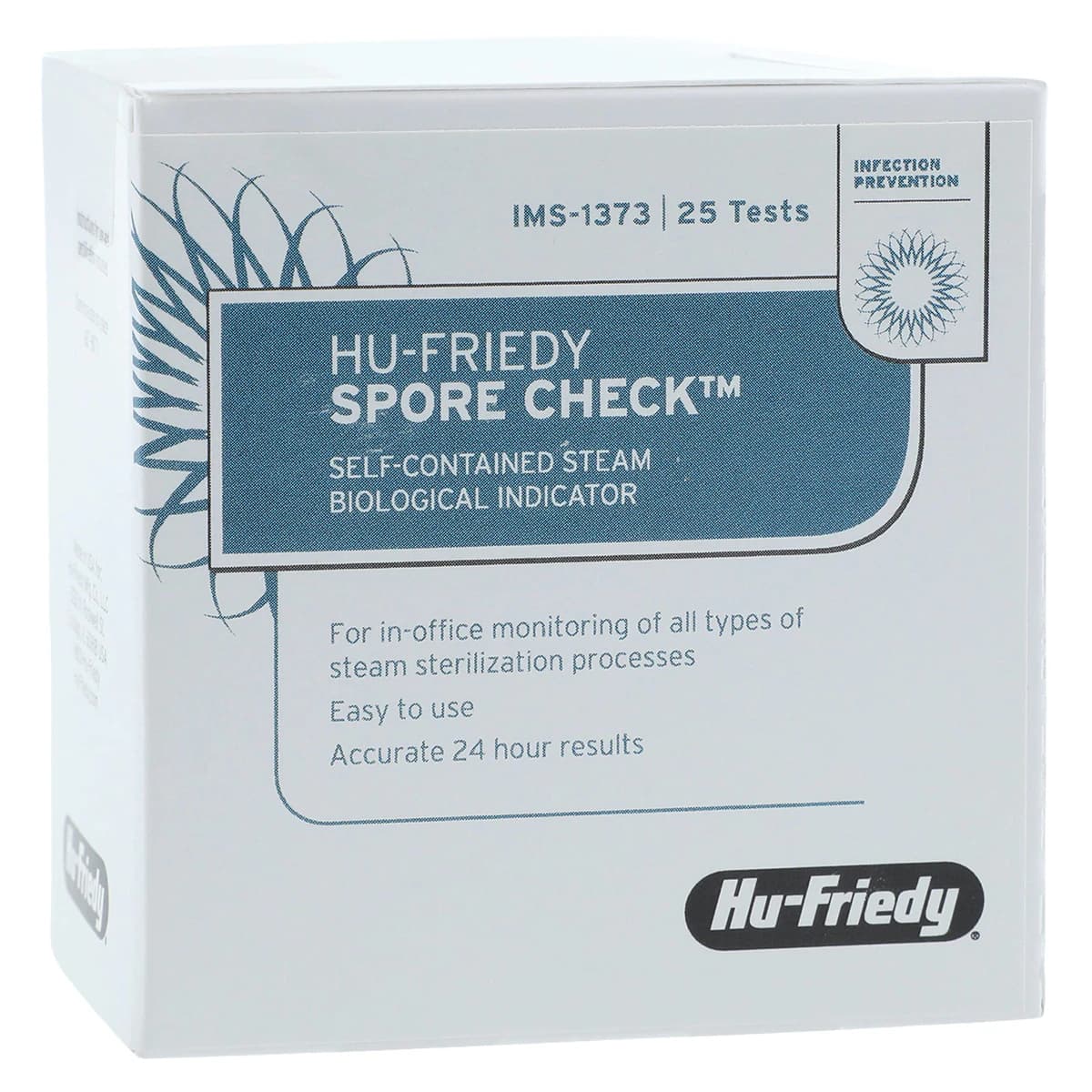 Hu-Friedy SporeCheck Biological Indicator Vials, Steam Sterilization Test, 25/Box, IMS-1373 - SporeCheck Biological Indicators - Image 1
