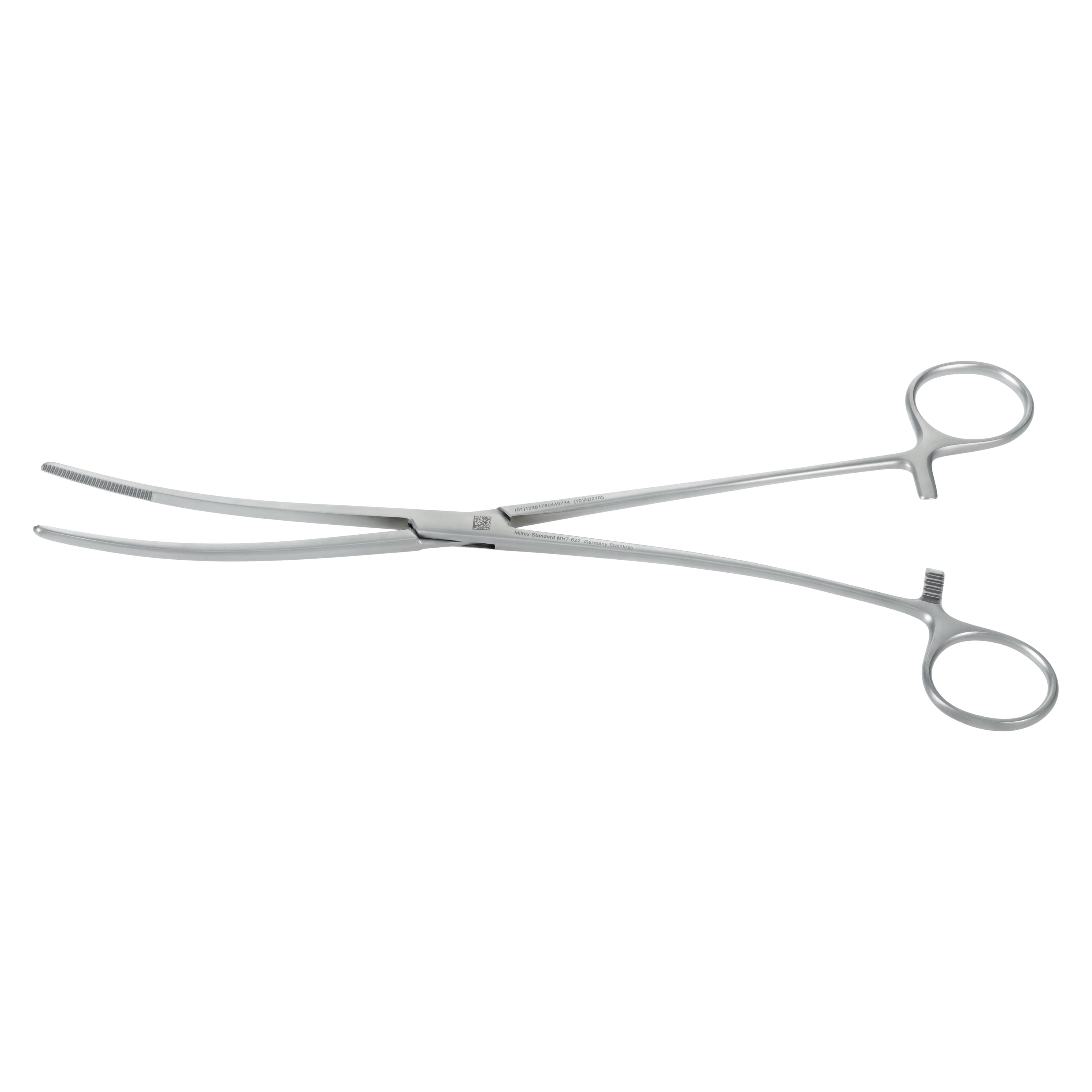 Miltex Meister-Hand Bozeman Sponge Forceps, Double Curve, 10-1/2" (26.7 cm), Stainless Steel, Autoclavable thumbnail 2