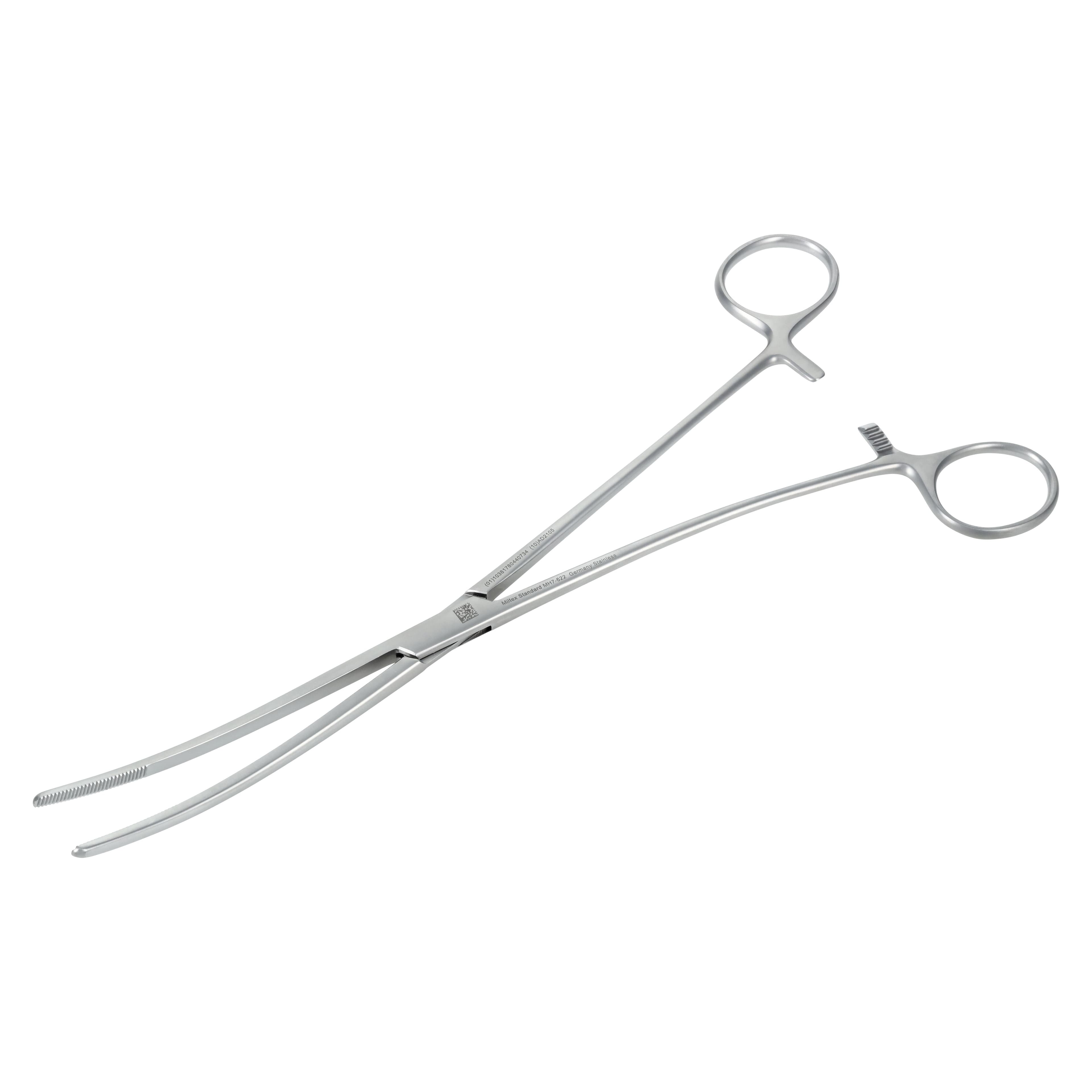 Miltex Meister-Hand Bozeman Sponge Forceps, Double Curve, 10-1/2" (26.7 cm), Stainless Steel, Autoclavable thumbnail 4