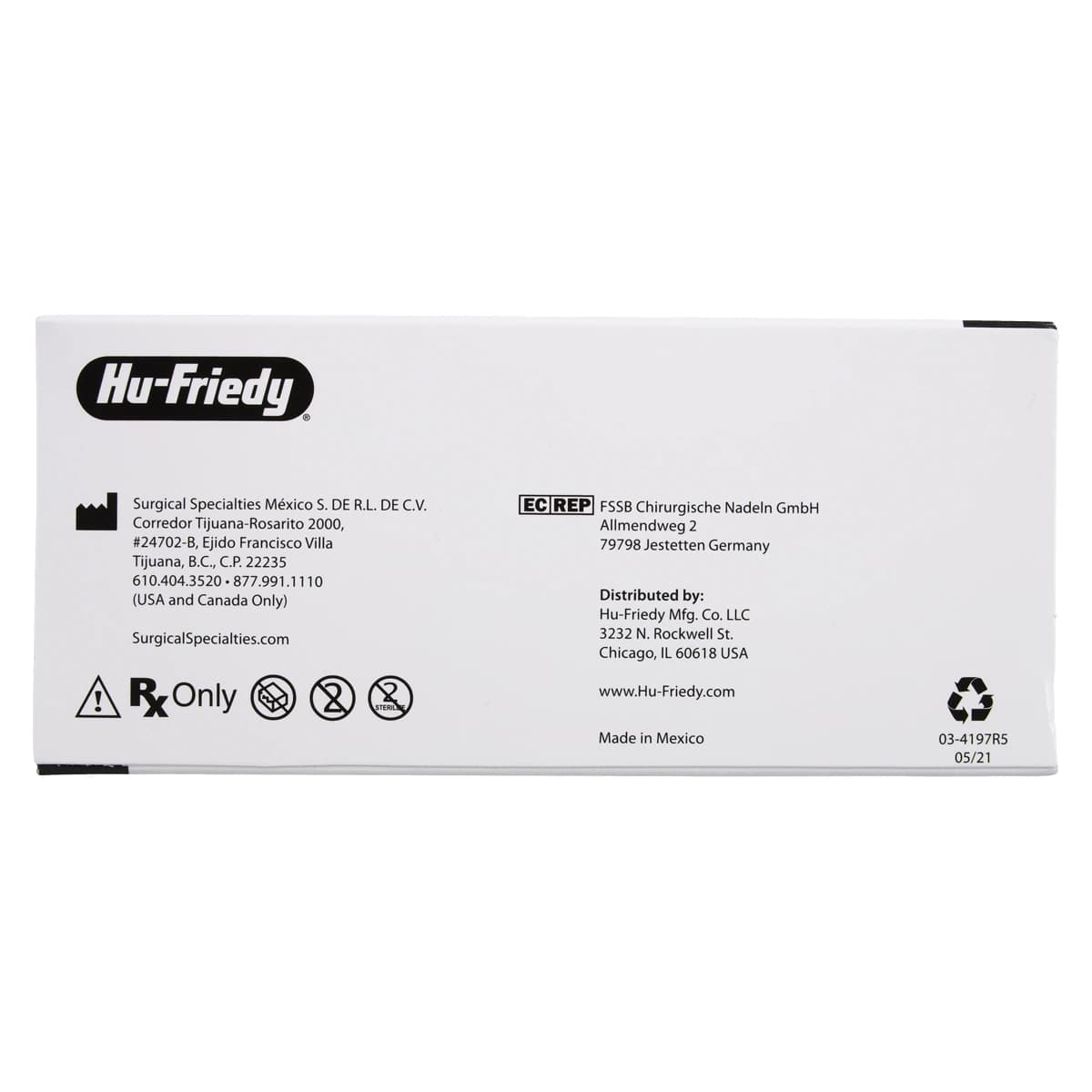 Hu-Friedy Perma Sharp Polypropylene Suture, 6-0, Blue, 18", C-22 3/8 Circle Reverse Cutting Needle, 12/Box, PSN8660P thumbnail 4