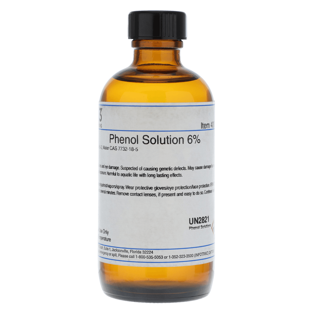 Phenol Reagent 6% Solution, 4 oz Bottle - Phenol 6% - Image 1