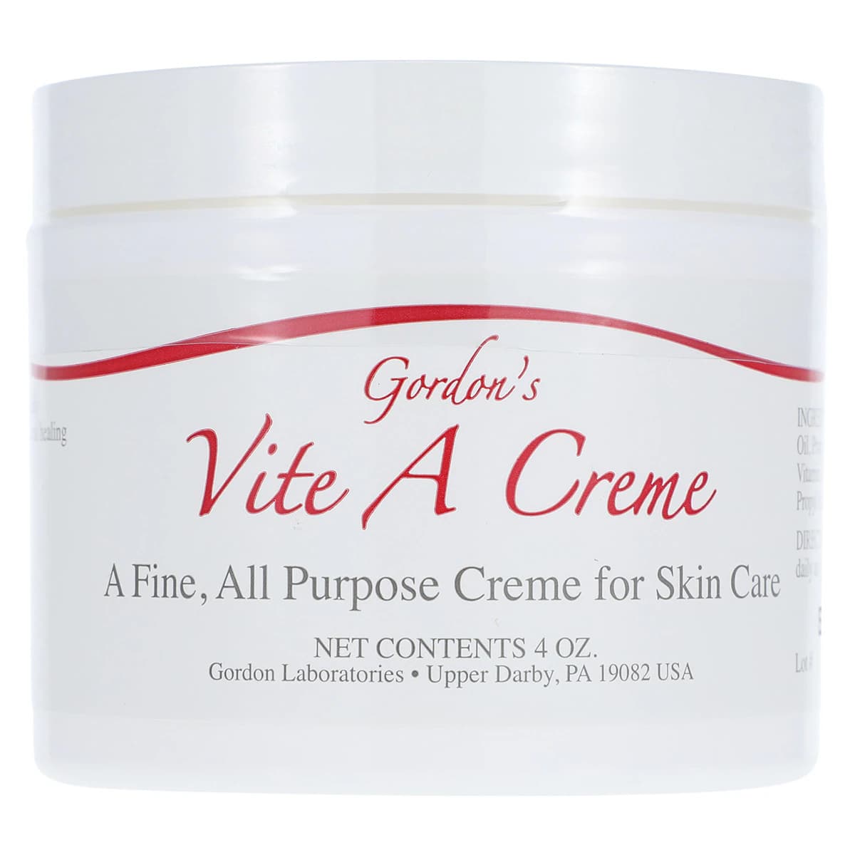 Gordon Laboratories Vite A Creme Moisturizer, Lightly Scented, 4 oz - Vite A Cream - Image 1