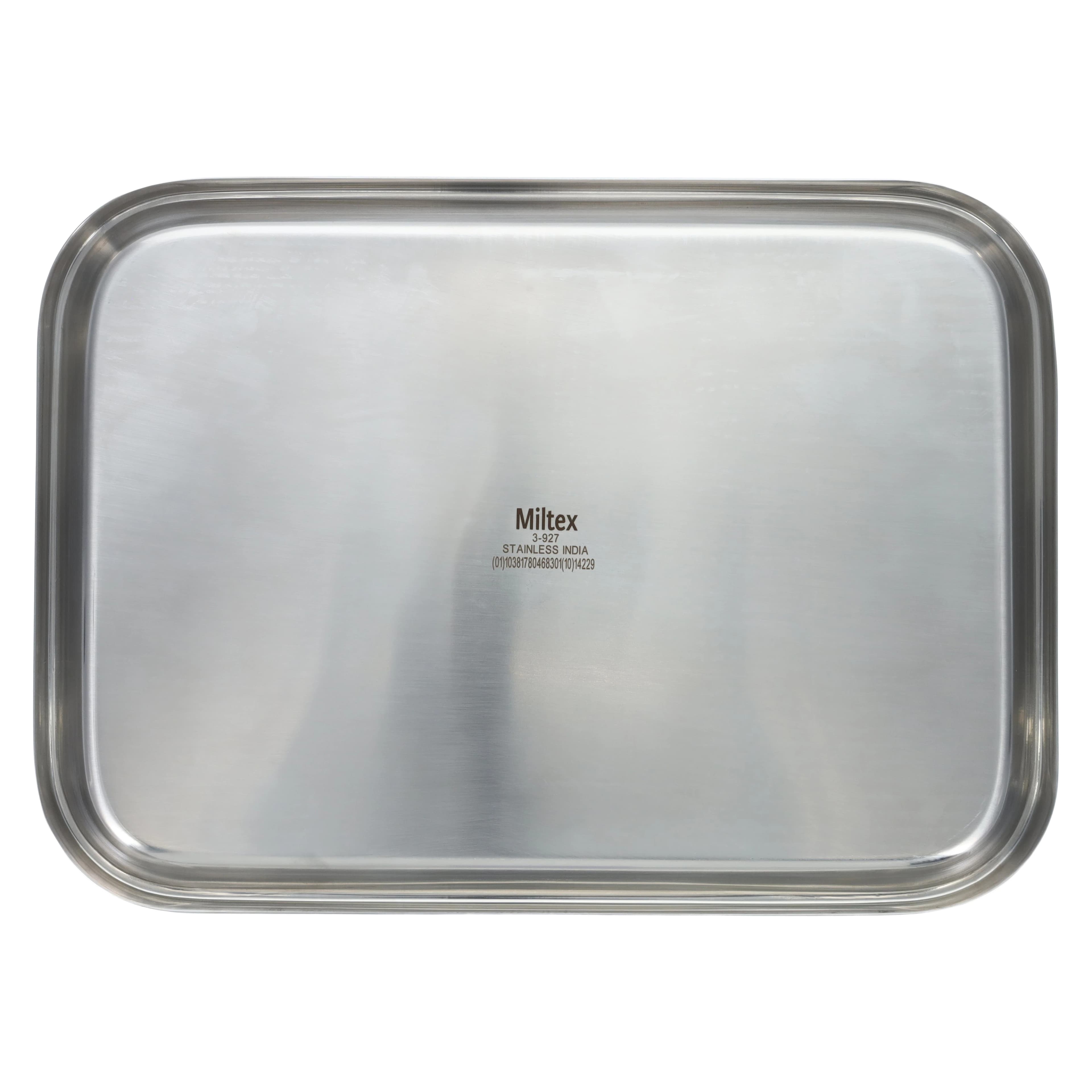 Miltex Mayo Instrument Tray, Non-Perforated, Stainless Steel, 13-1/2" x 9-3/4" x 3/4" thumbnail 3