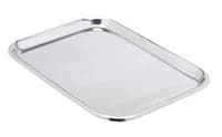 Miltex Mayo Instrument Tray, Non-Perforated, Stainless Steel, 13-1/2" x 9-3/4" x 3/4" - Tray Instrument SS - Image 1