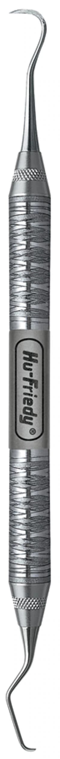 Hu-Friedy H5/137 Mini Five Sickle Scaler/Curette, Double-Ended, #6 Satin Steel Handle - Scaler/Curette Combos - H5/137 Sickle/Curette Mini-Five&reg; - #6 Satin Steel&reg; - Image 1