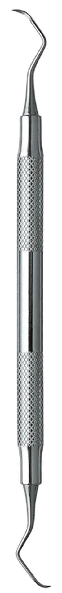 Hu-Friedy #135 Double-Ended Sickle Scaler, Posterior, #6 Satin Steel Handle, 1 Each, SN1356 - Scalers - 135 - #6 Satin Steel&reg; - Image 1