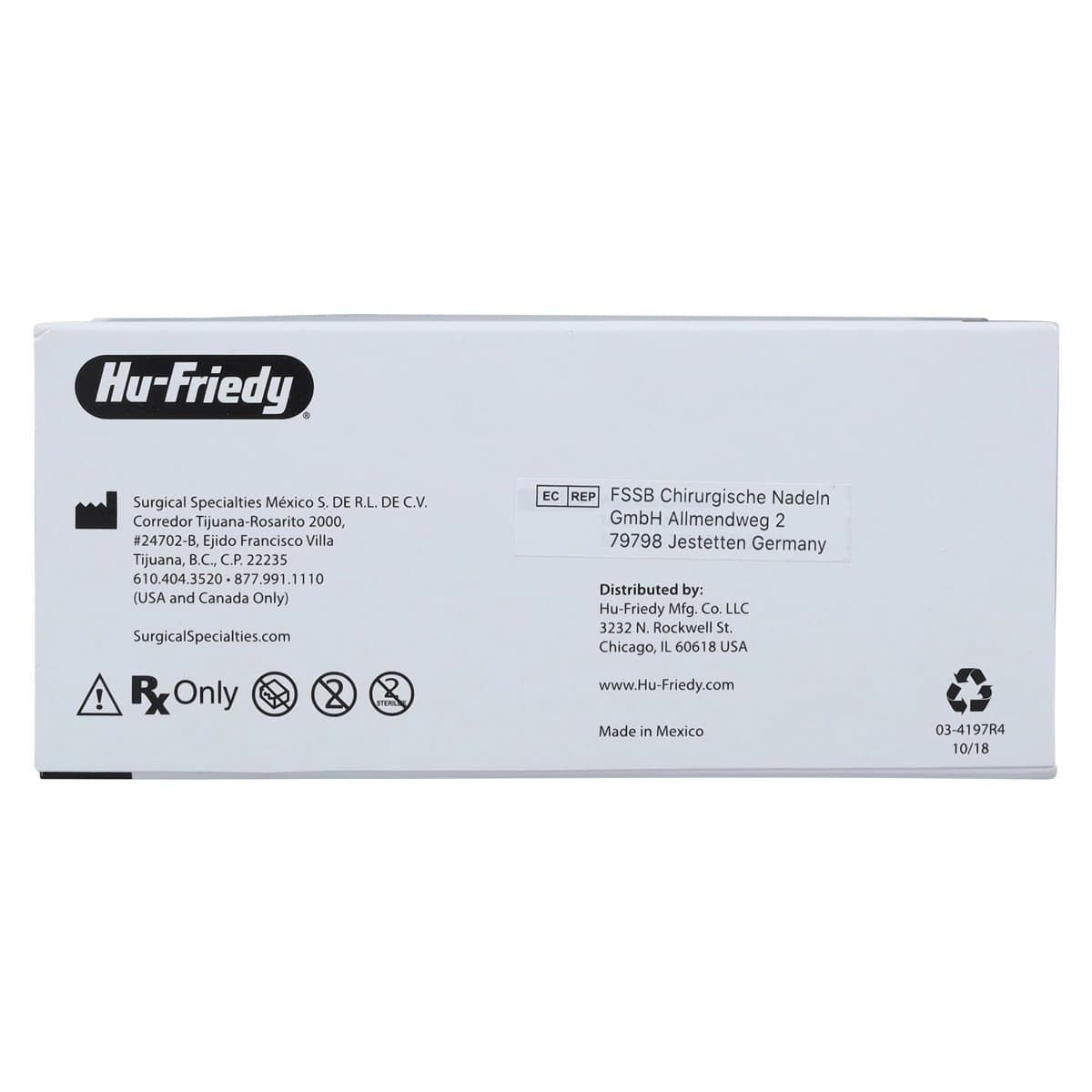 Hu-Friedy Perma Sharp Non-Absorbable Polypropylene Suture, 6-0, Blue, 18", C-3 Needle, 3/8 Circle Premium Reverse Cutting, 12/Box, PSN8695P thumbnail 4